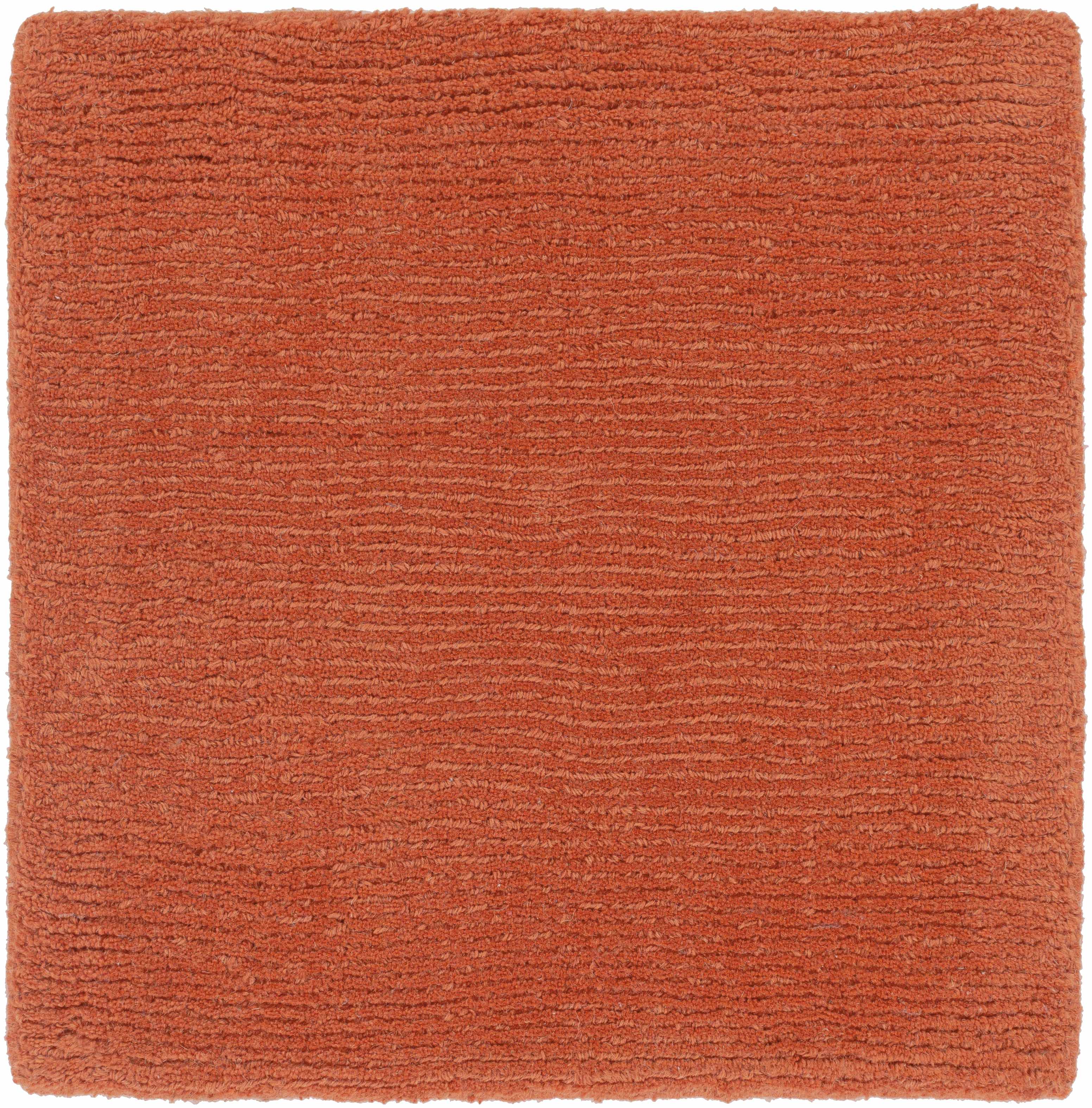 Brockton Solid Orange Wool Rug - Image 8