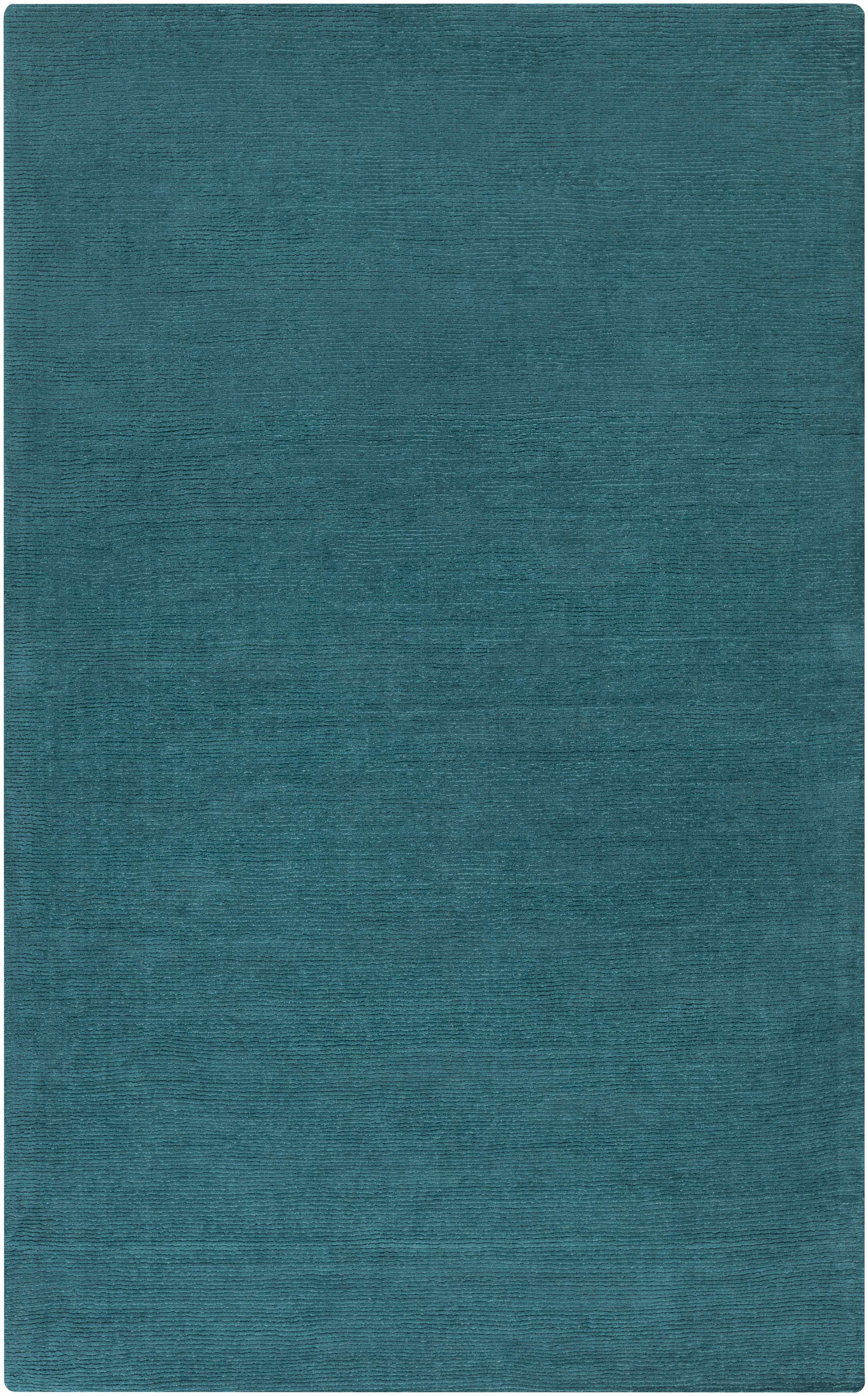 Brockton Solid Teal Wool Rug