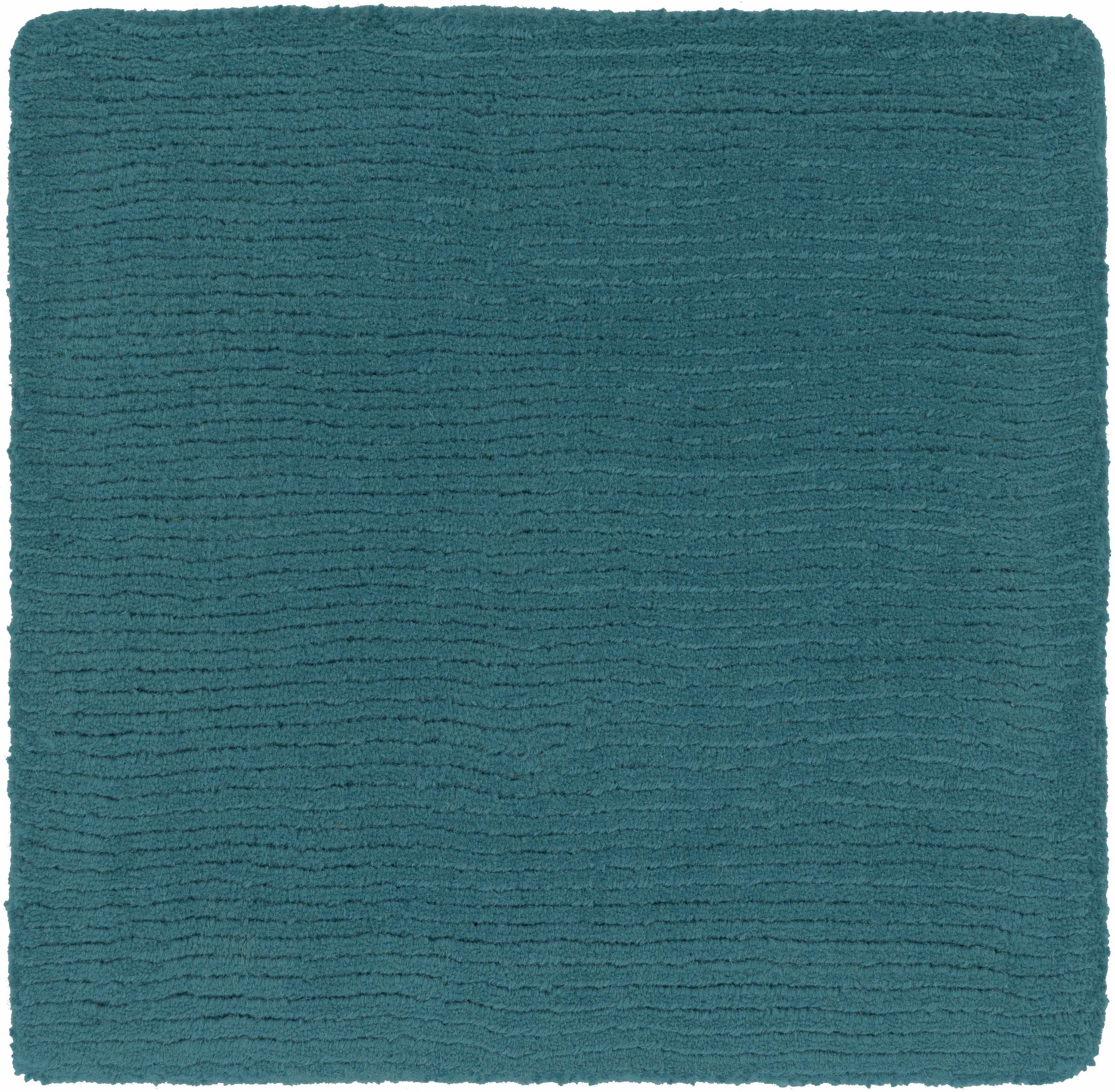 Brockton Solid Teal Wool Rug - Image 10