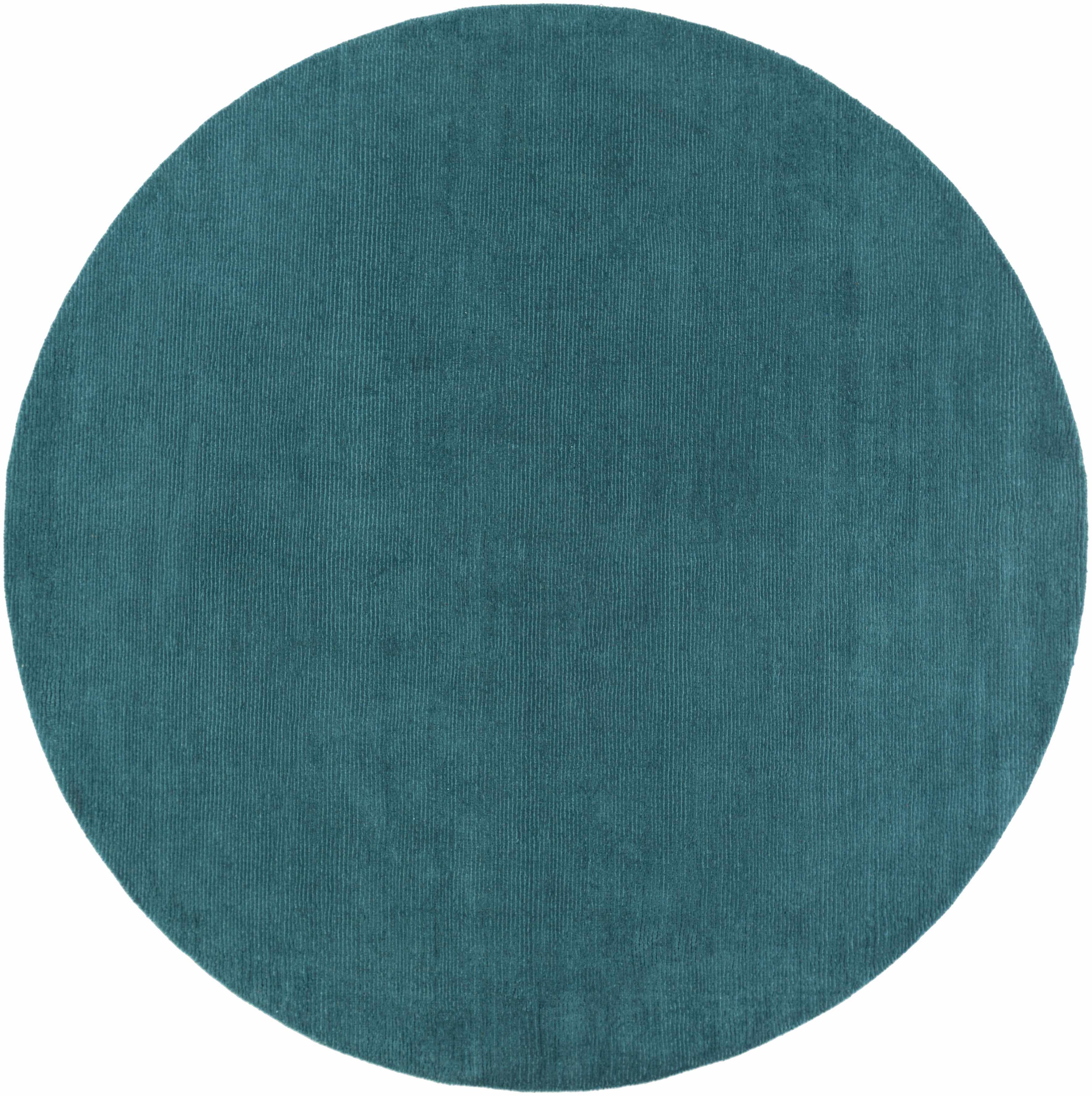 Brockton Solid Teal Wool Rug - Image 8