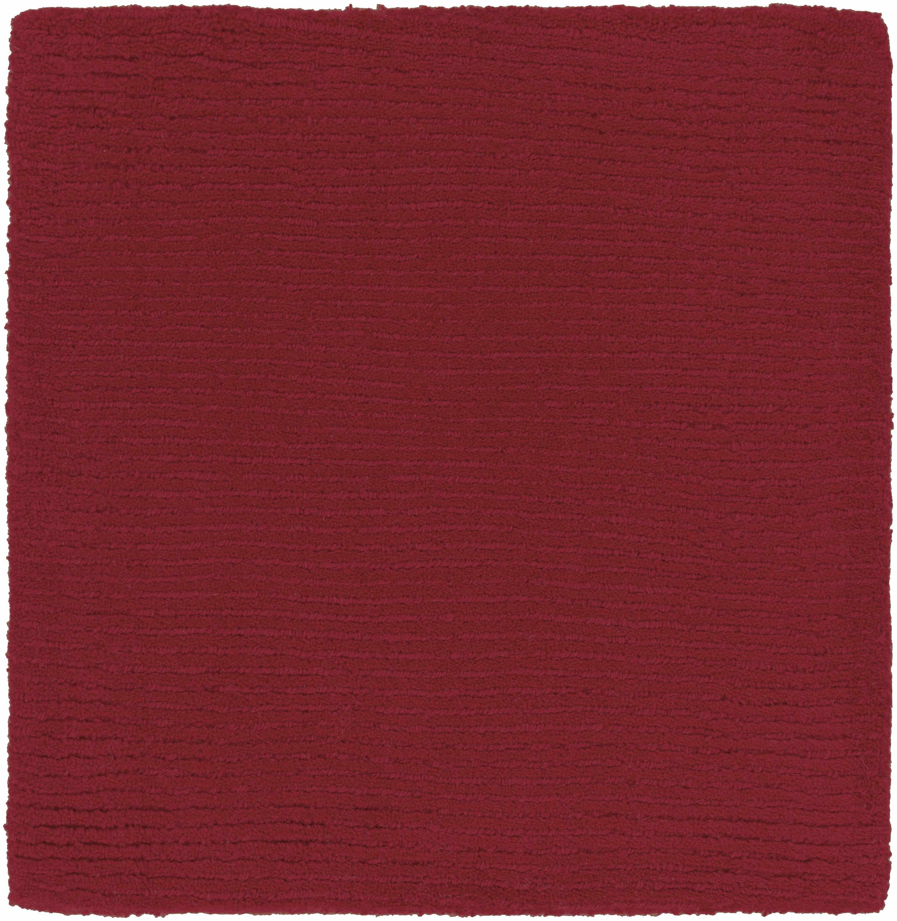 Brockton Solid Wool Crimson Red Area Rug - Clearance - Image 3