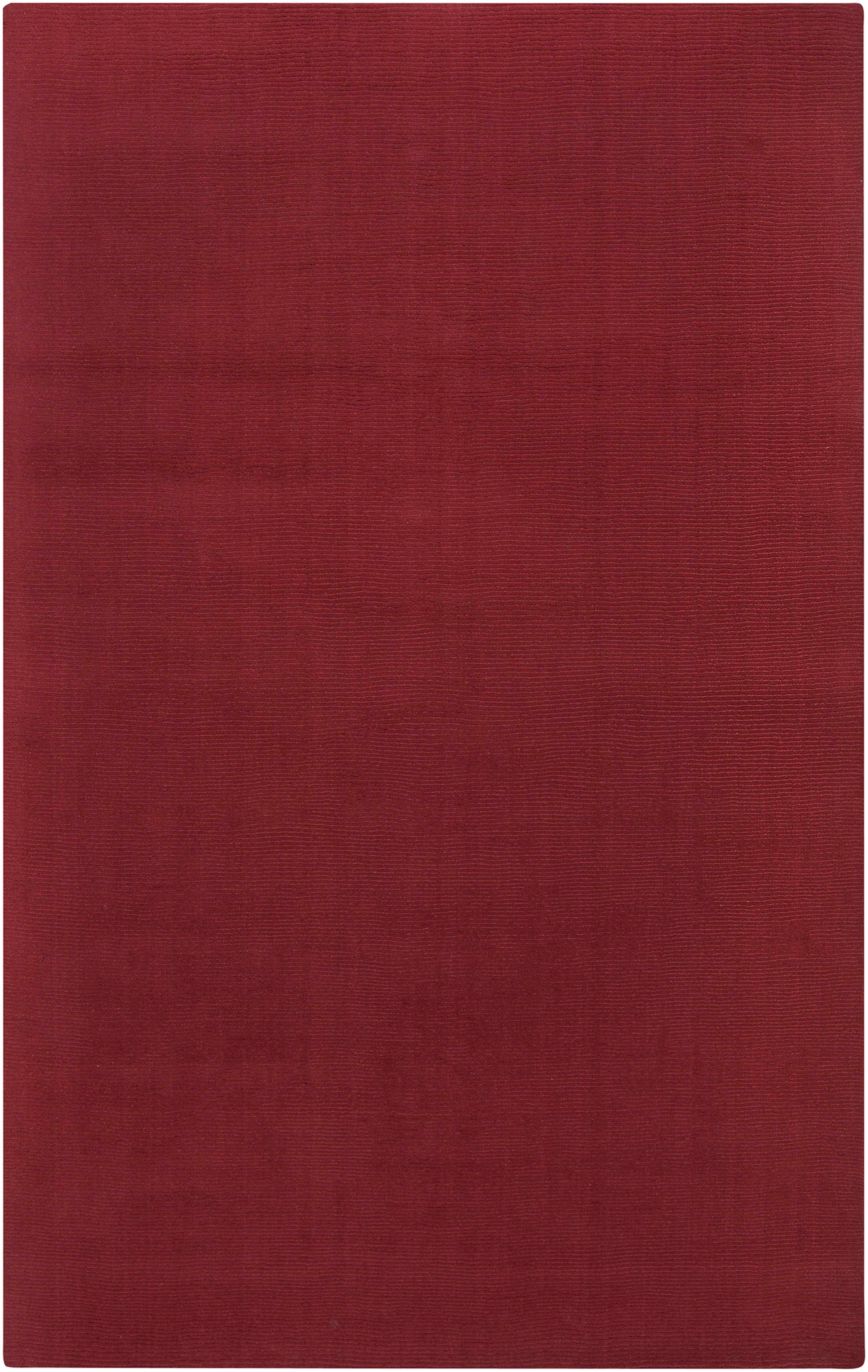Brockton Solid Wool Crimson Red Area Rug - Clearance - Image 4