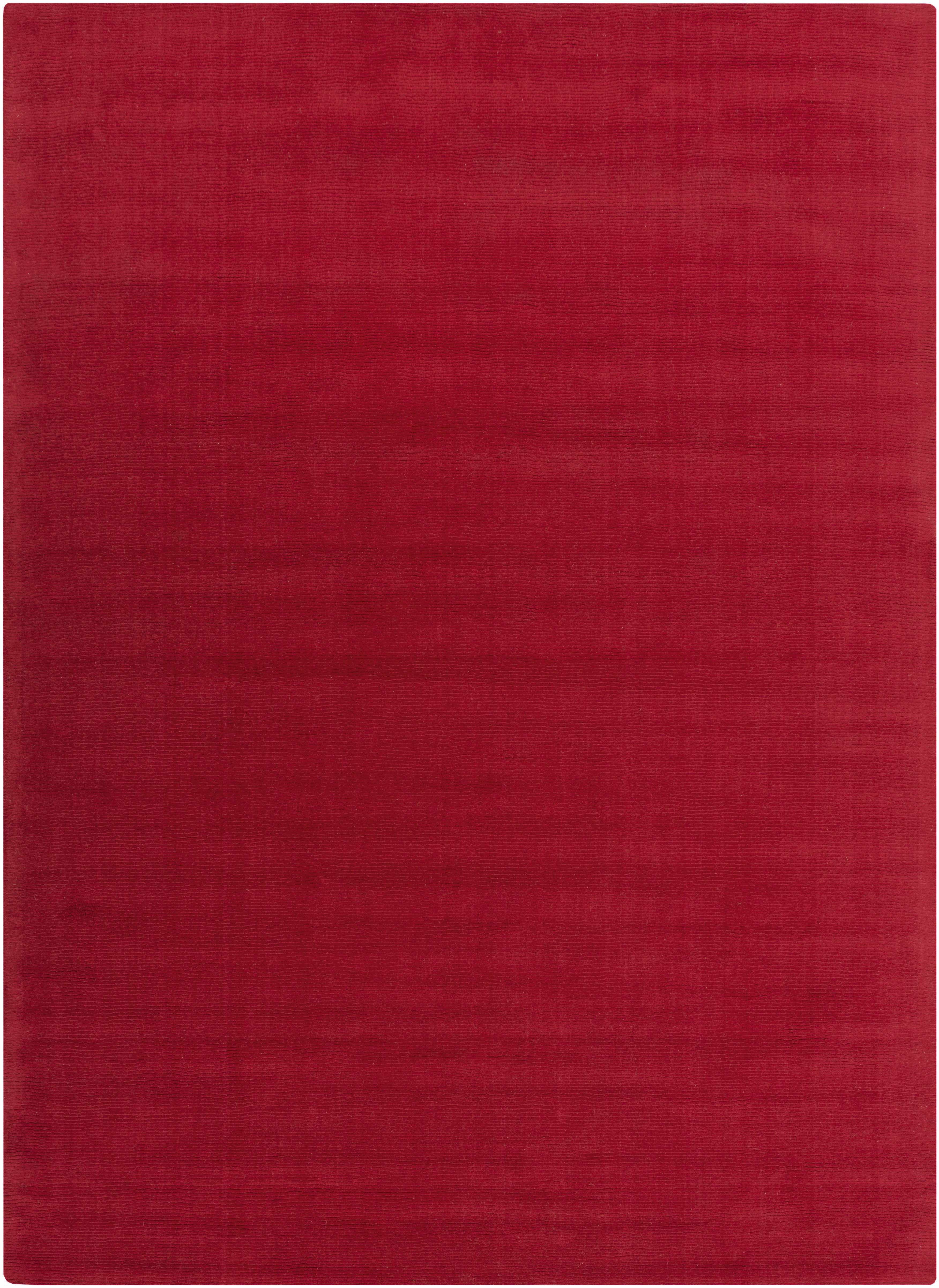 Brockton Solid Wool Crimson Red Area Rug - Clearance - Image 7