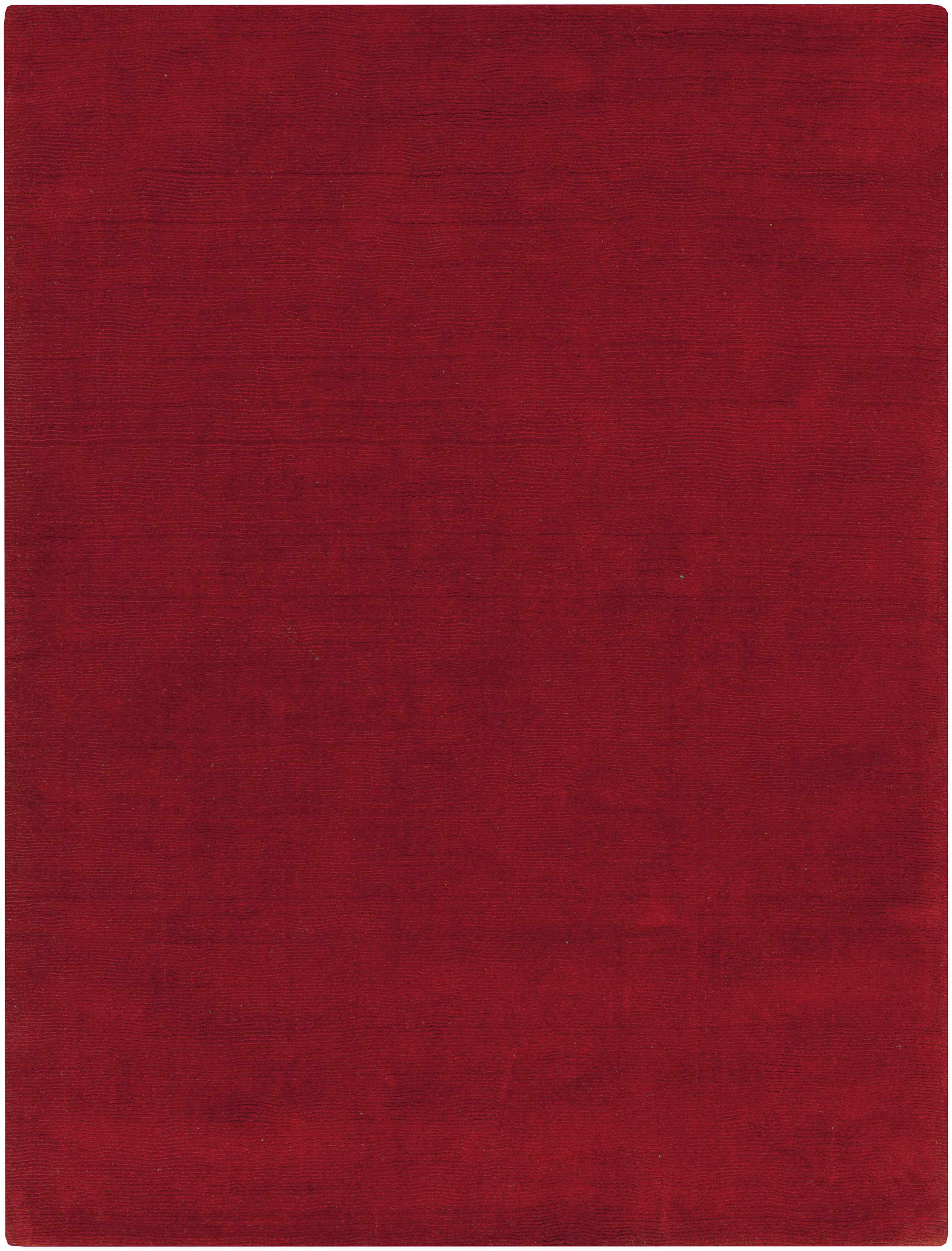 Brockton Solid Wool Crimson Red Area Rug - Clearance - Image 8