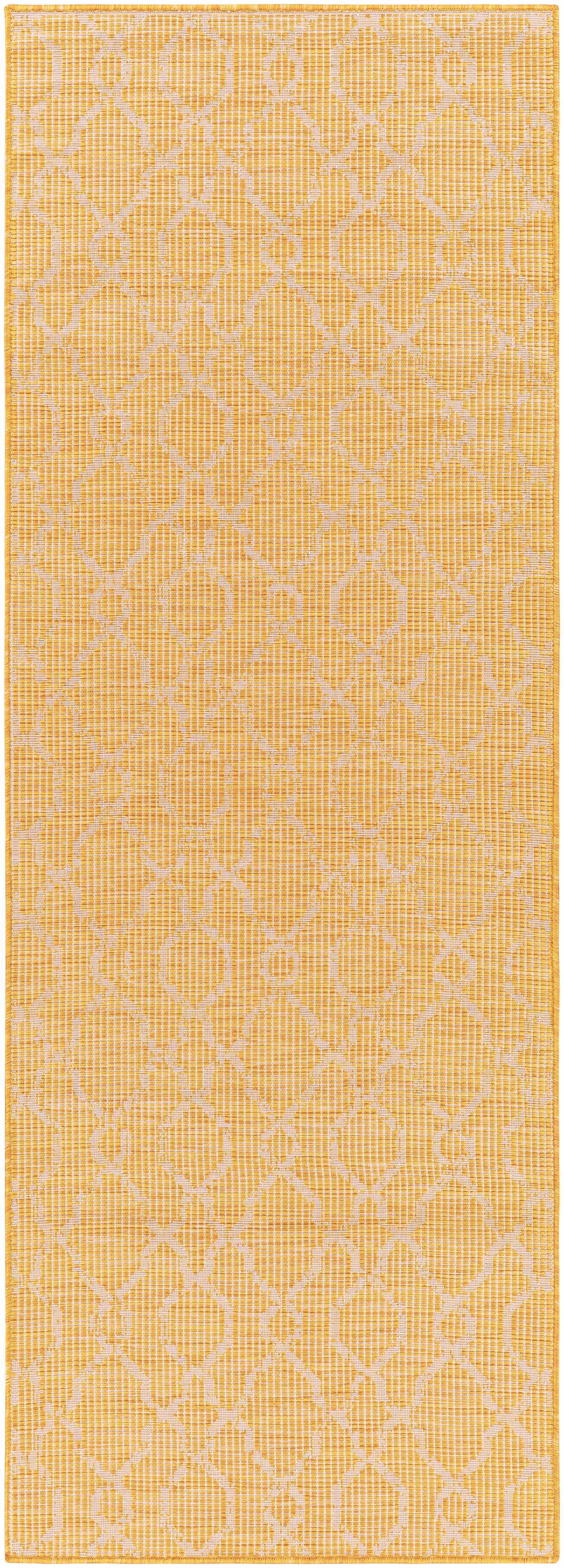 Brocton Yellow Flatweave Rug - Clearance - Image 3