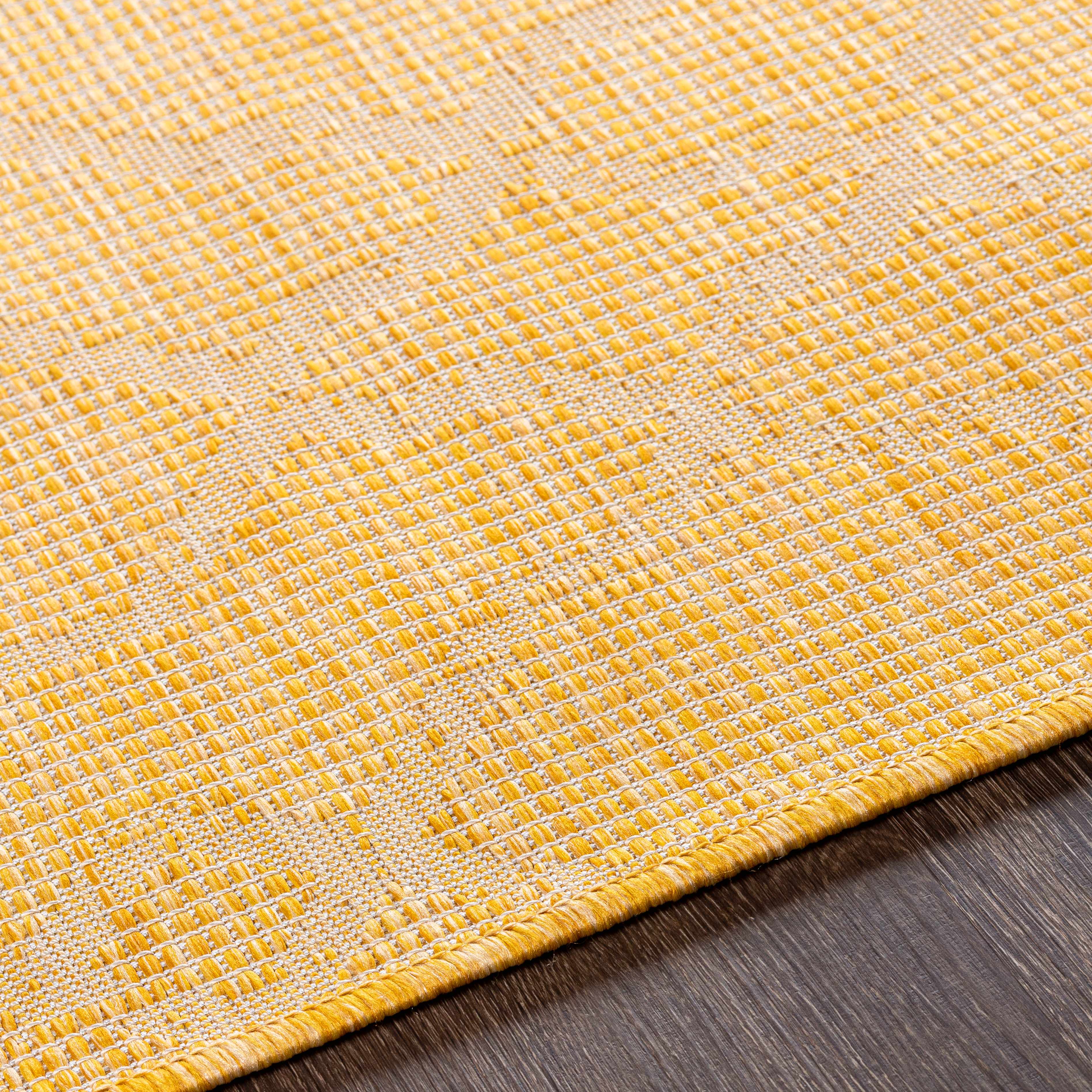 Brocton Yellow Flatweave Rug - Clearance - Image 6