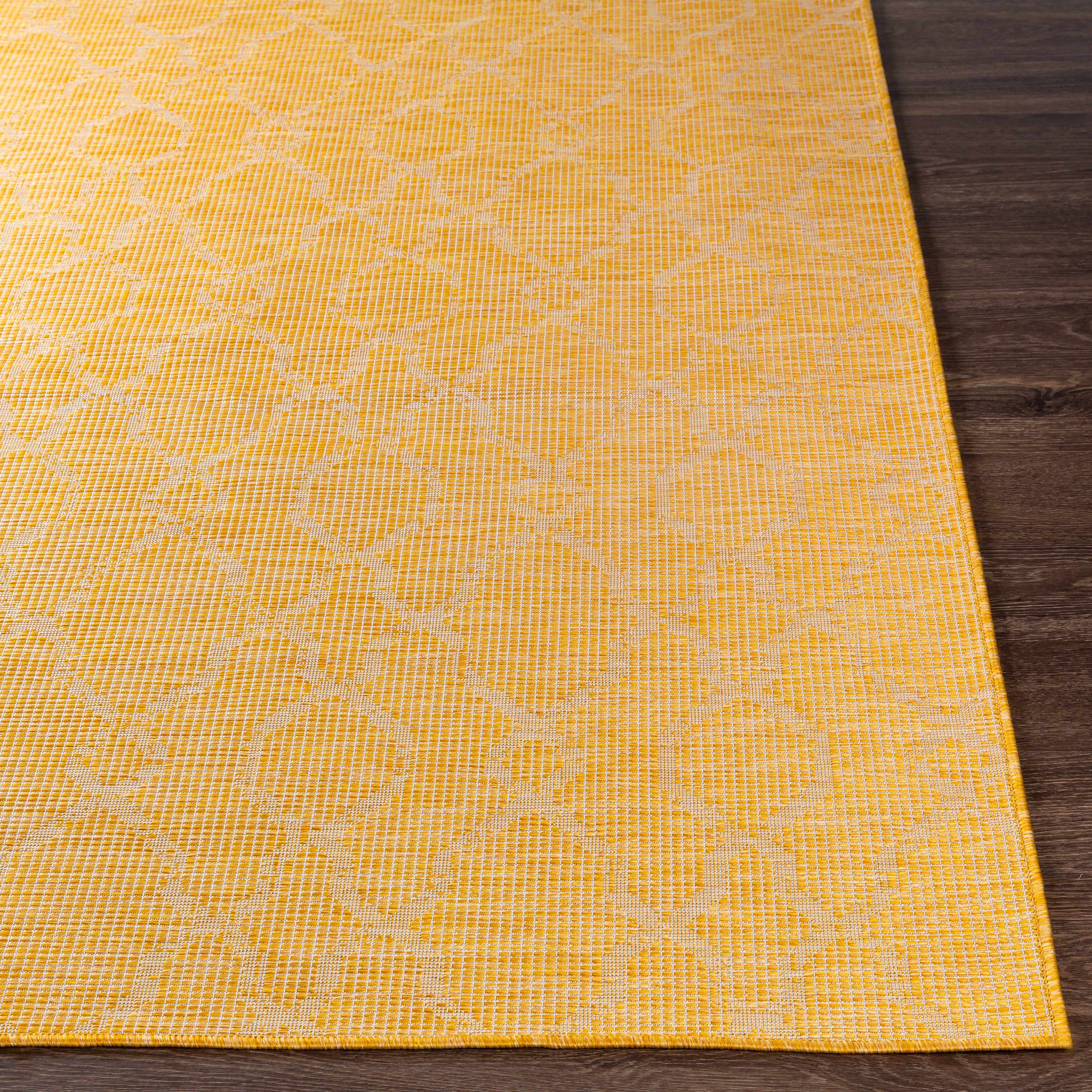 Brocton Yellow Flatweave Rug - Clearance - Image 9