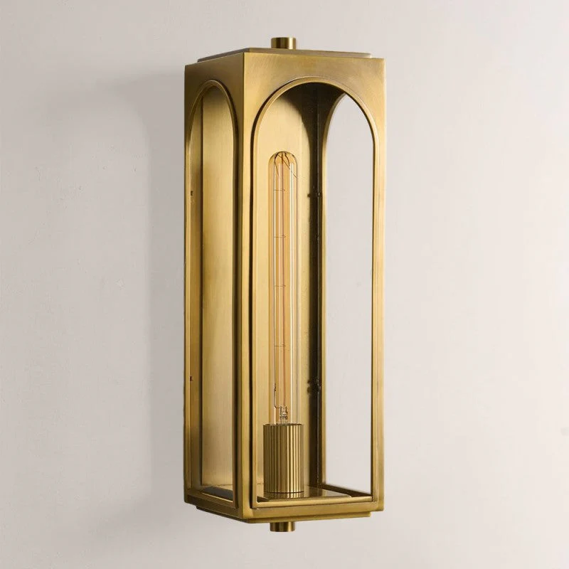 Bronze Brass Glass Wall Light Fixture - Image 2