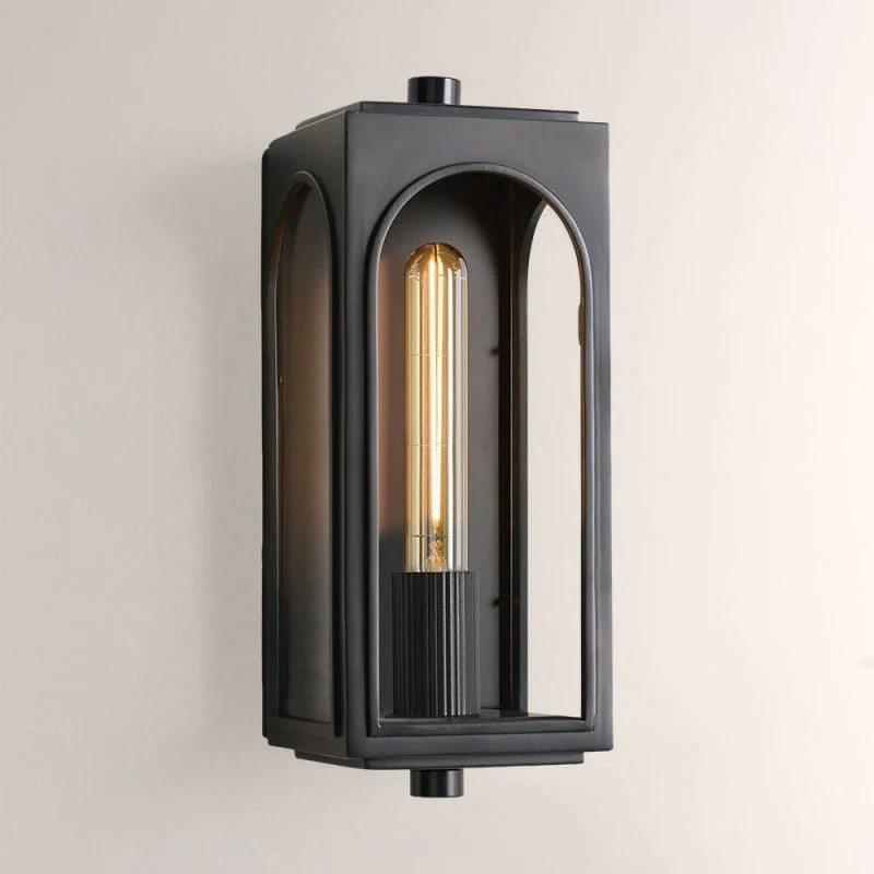 Bronze Brass Glass Wall Light Fixture - Image 4
