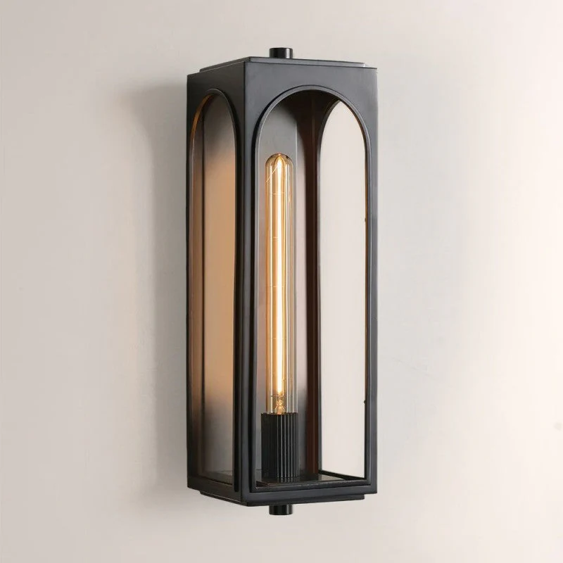 Bronze Brass Glass Wall Light Fixture - Image 5