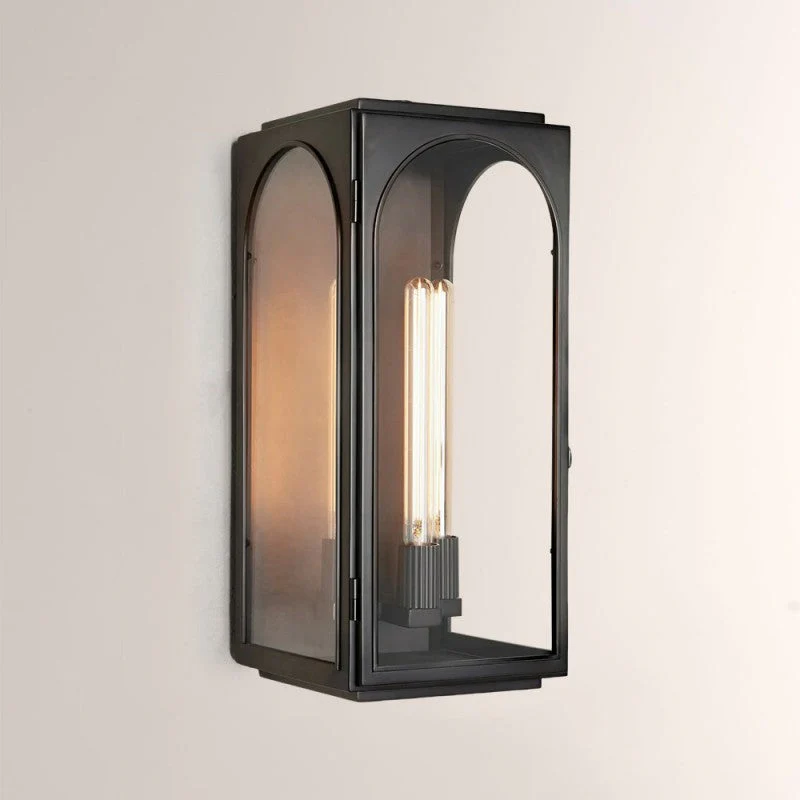 Bronze Brass Glass Wall Light Fixture - Image 6