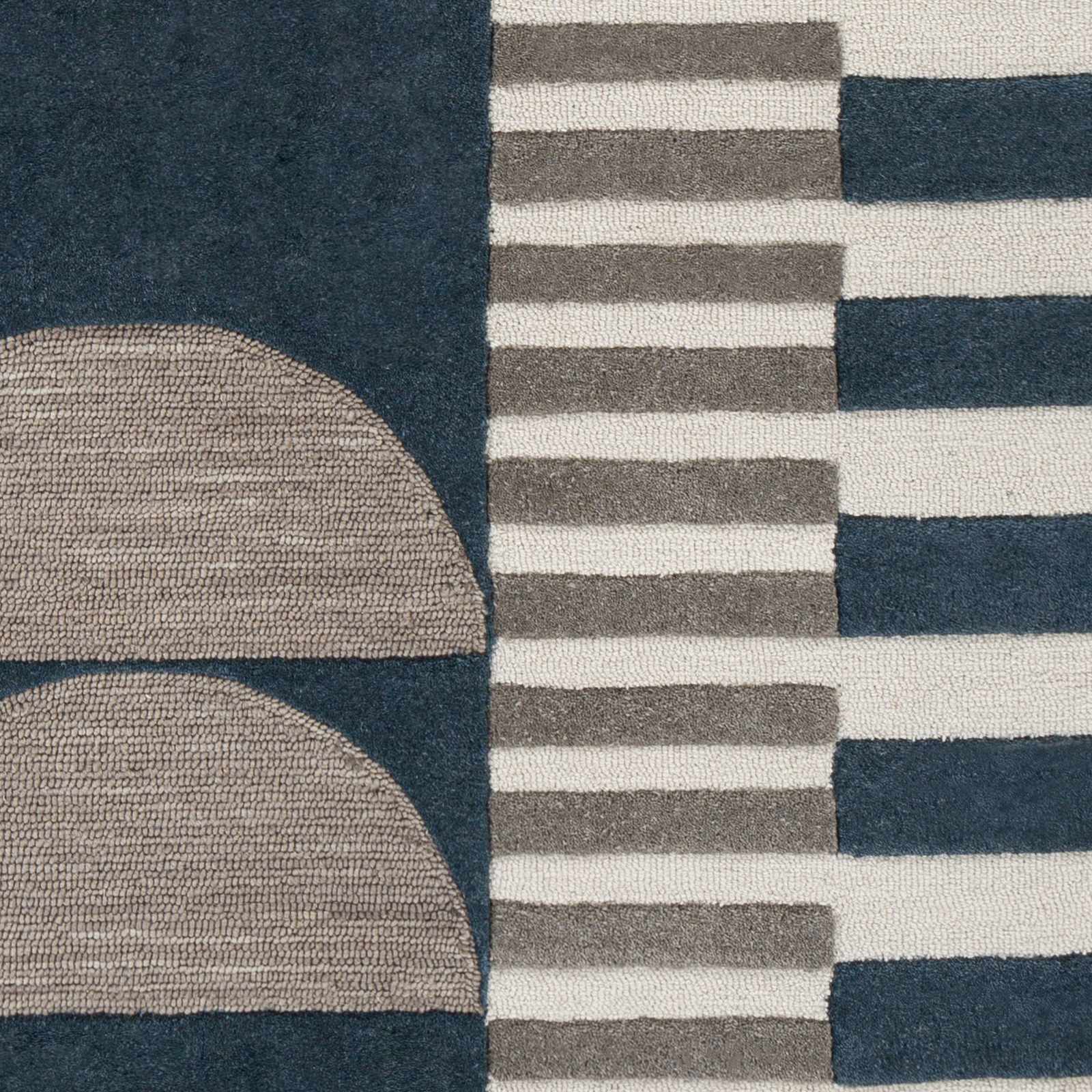 Brooklyn Blue&Gray Modern Wool Rug - Image 3