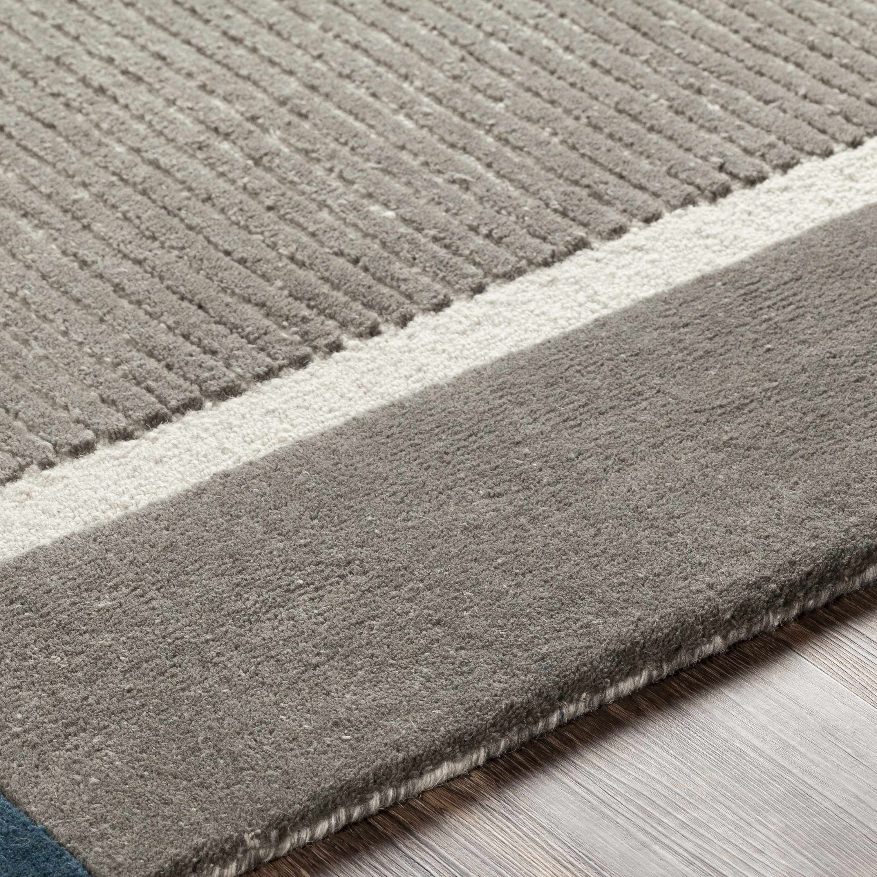 Brooklyn Blue&Gray Modern Wool Rug - Image 4