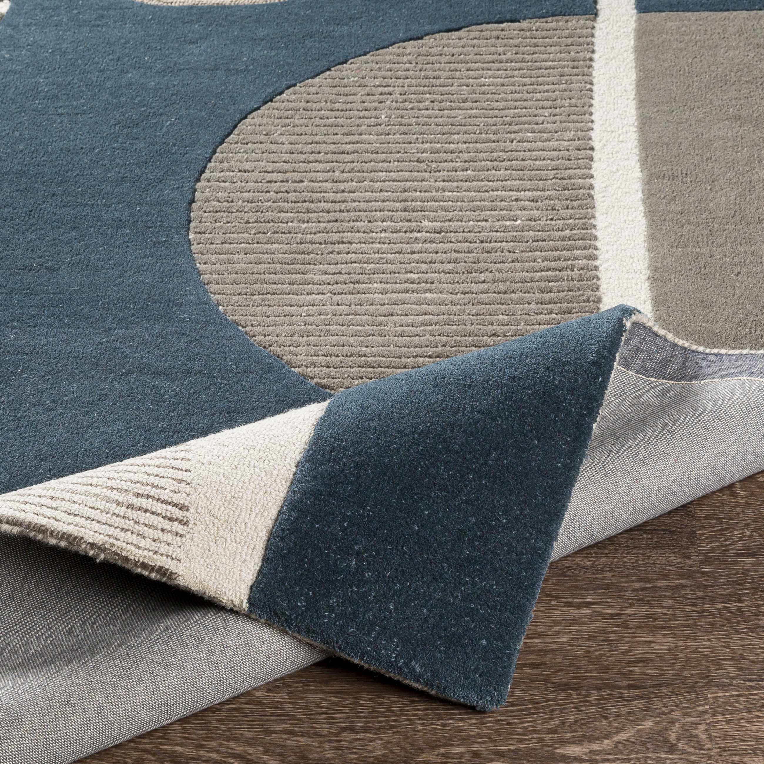 Brooklyn Blue&Gray Modern Wool Rug - Image 5