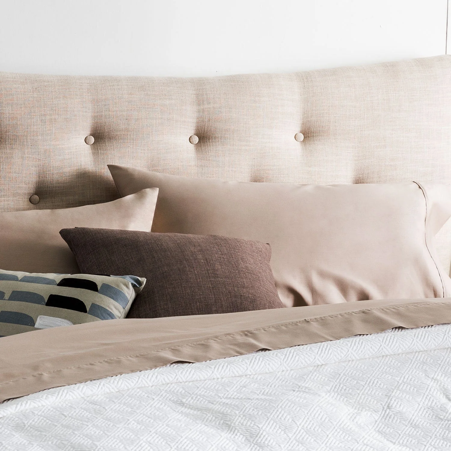 Brookside Tencel Sheet Set - Split King - Sandstone - Image 5