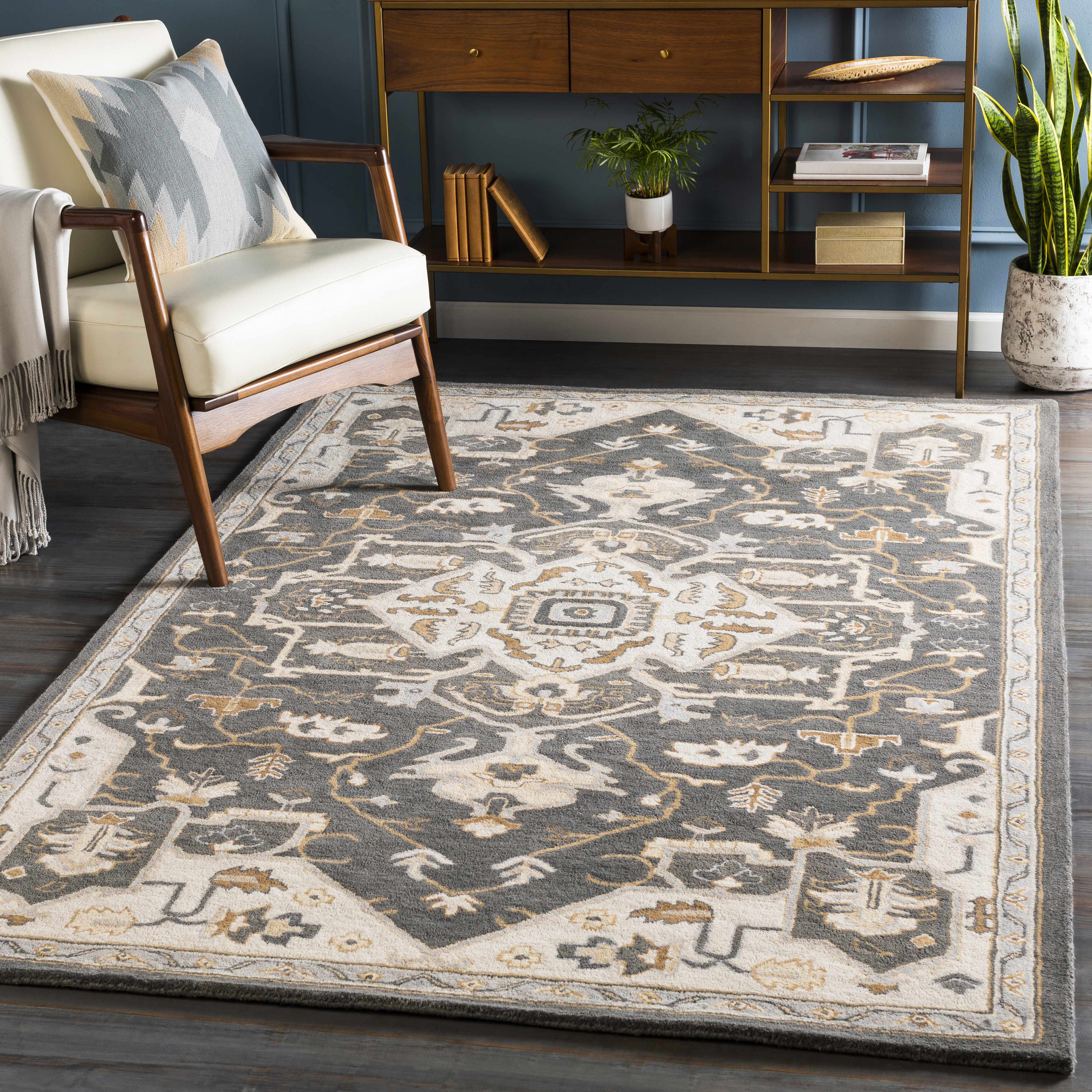 Broomfield Hand Tufted Charcoal 12823 Area Rug - Clearance - Image 2