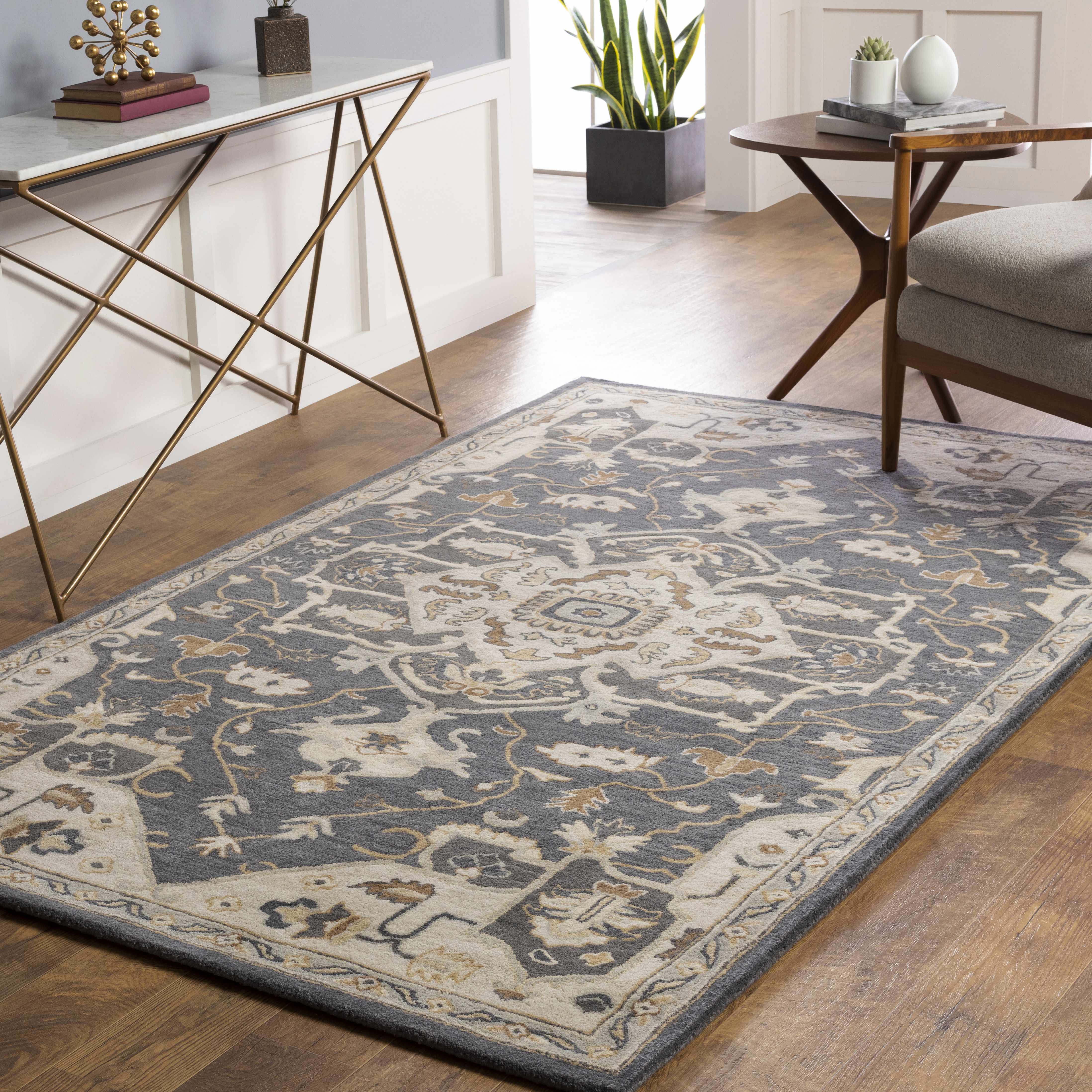 Broomfield Hand Tufted Charcoal 12823 Area Rug - Clearance - Image 3