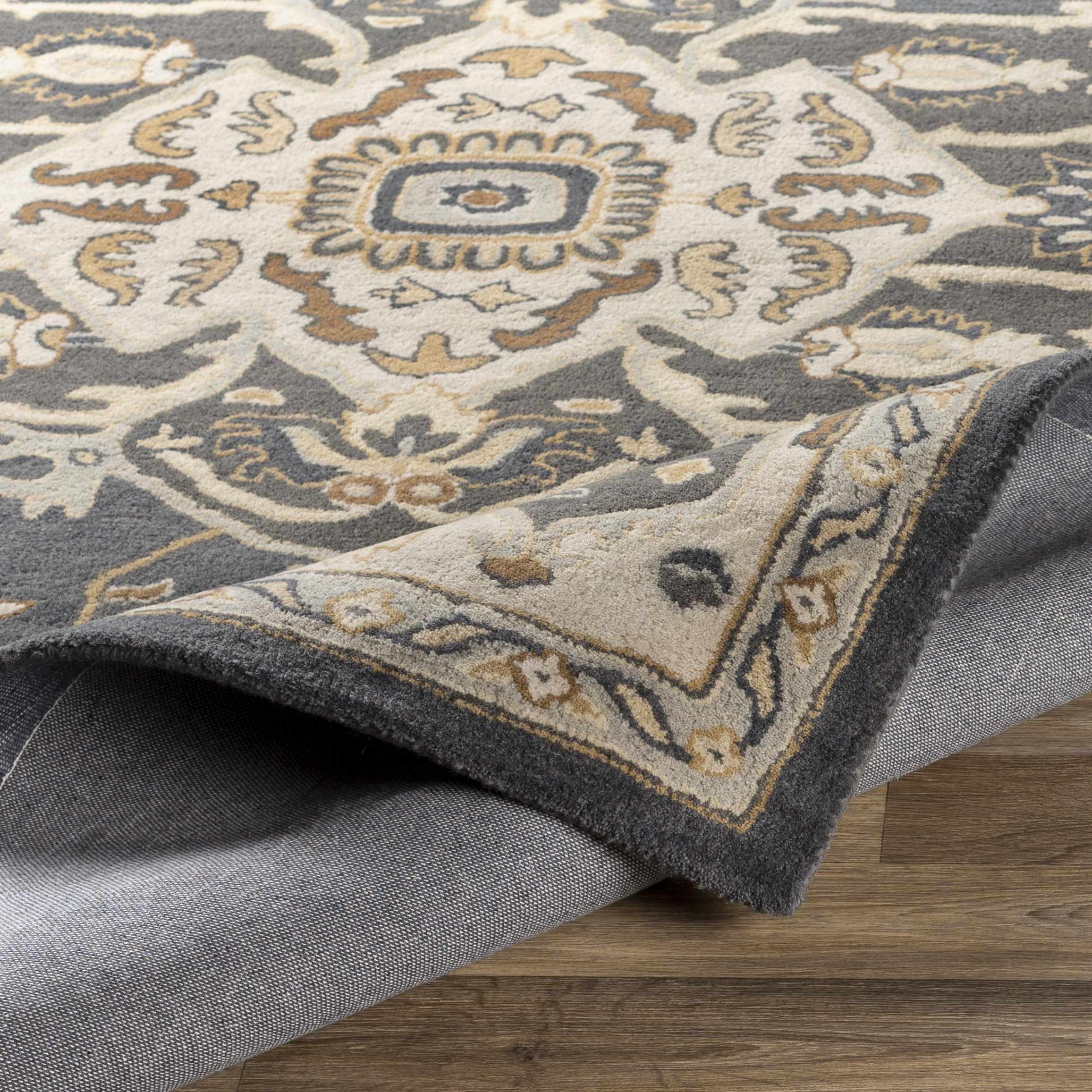 Broomfield Hand Tufted Charcoal 12823 Area Rug - Clearance - Image 6