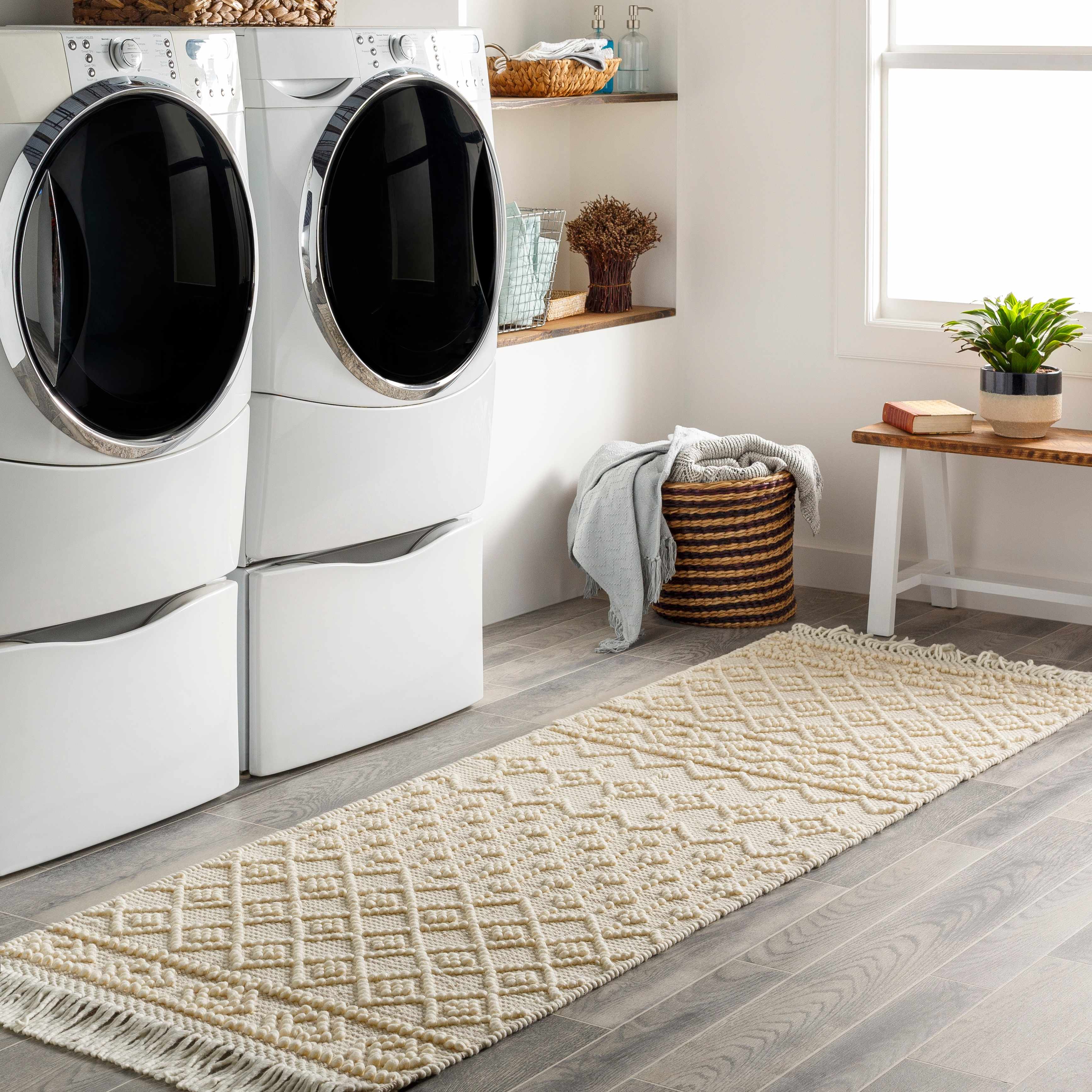 Brothers Beige Wool&Cotton Rug - Clearance - Image 12