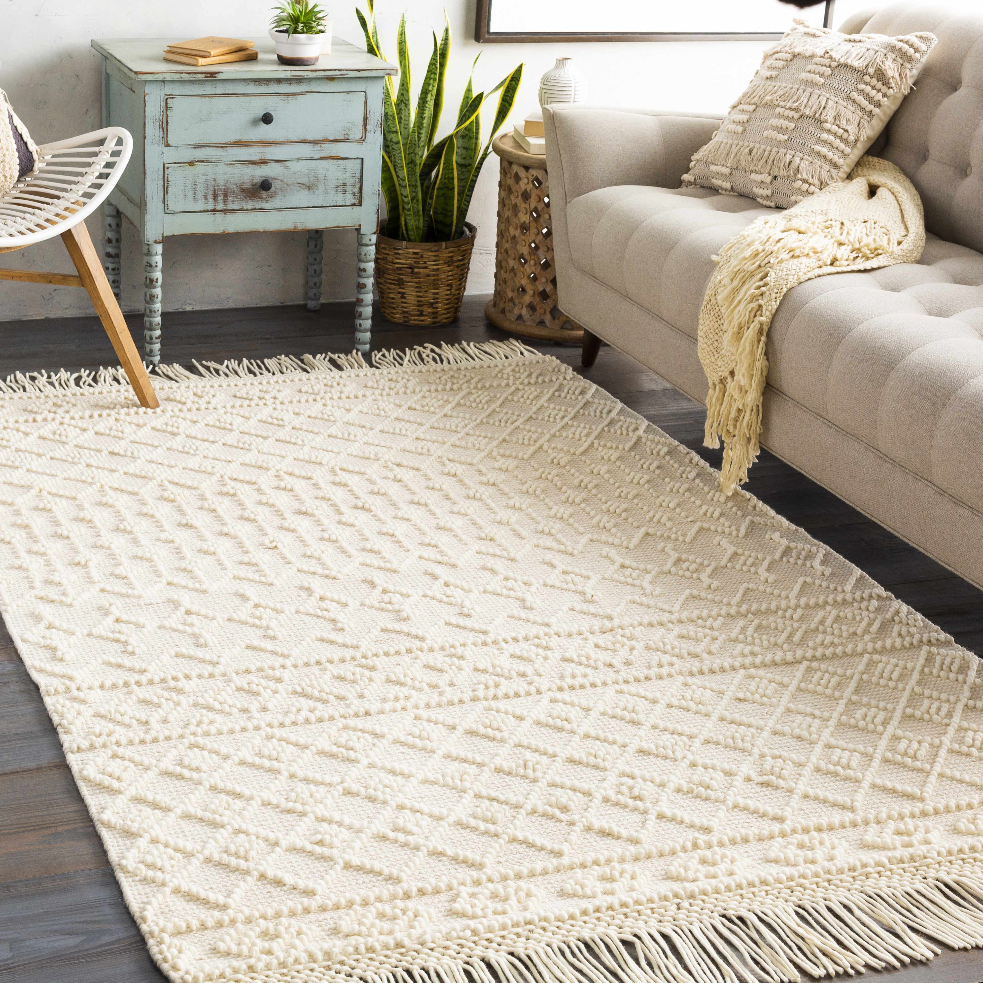 Brothers Beige Wool&Cotton Rug - Clearance - Image 4