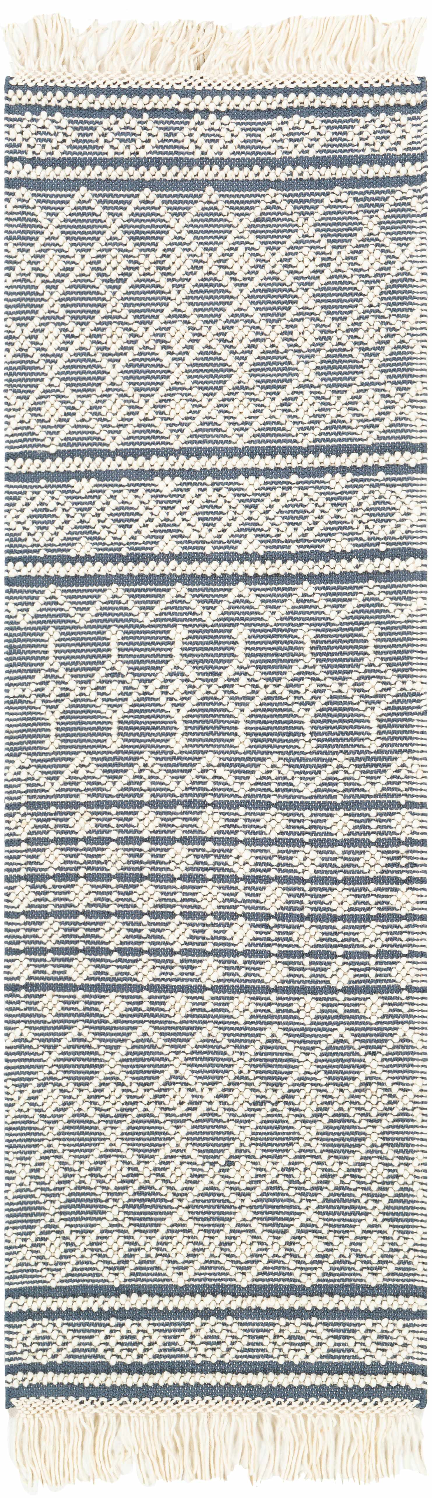 Brothers Blue Wool&Cotton Rug - Clearance - Image 3