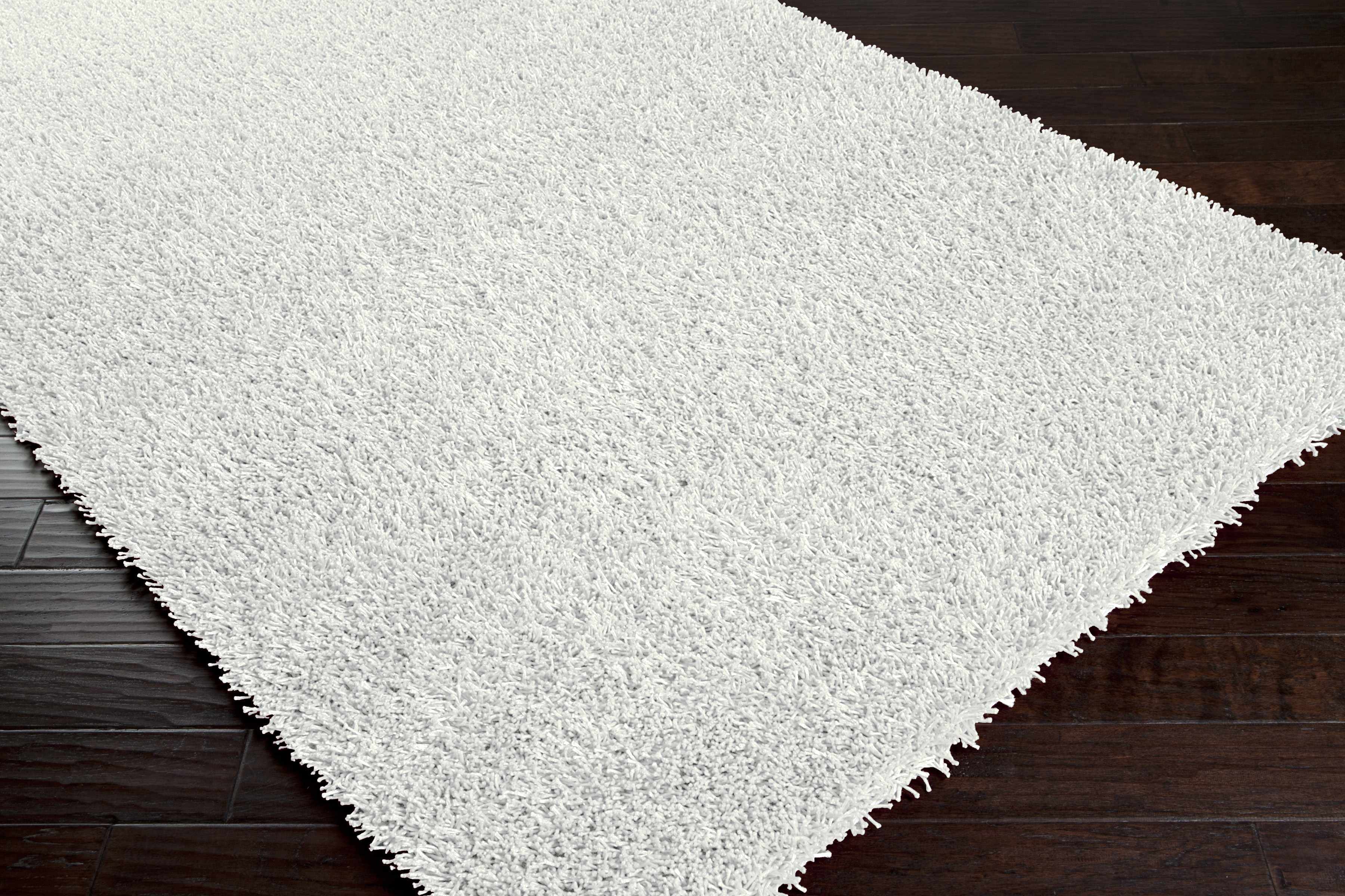 Browder 3x4 Solid Cream Shag Rug - Clearance - Image 2