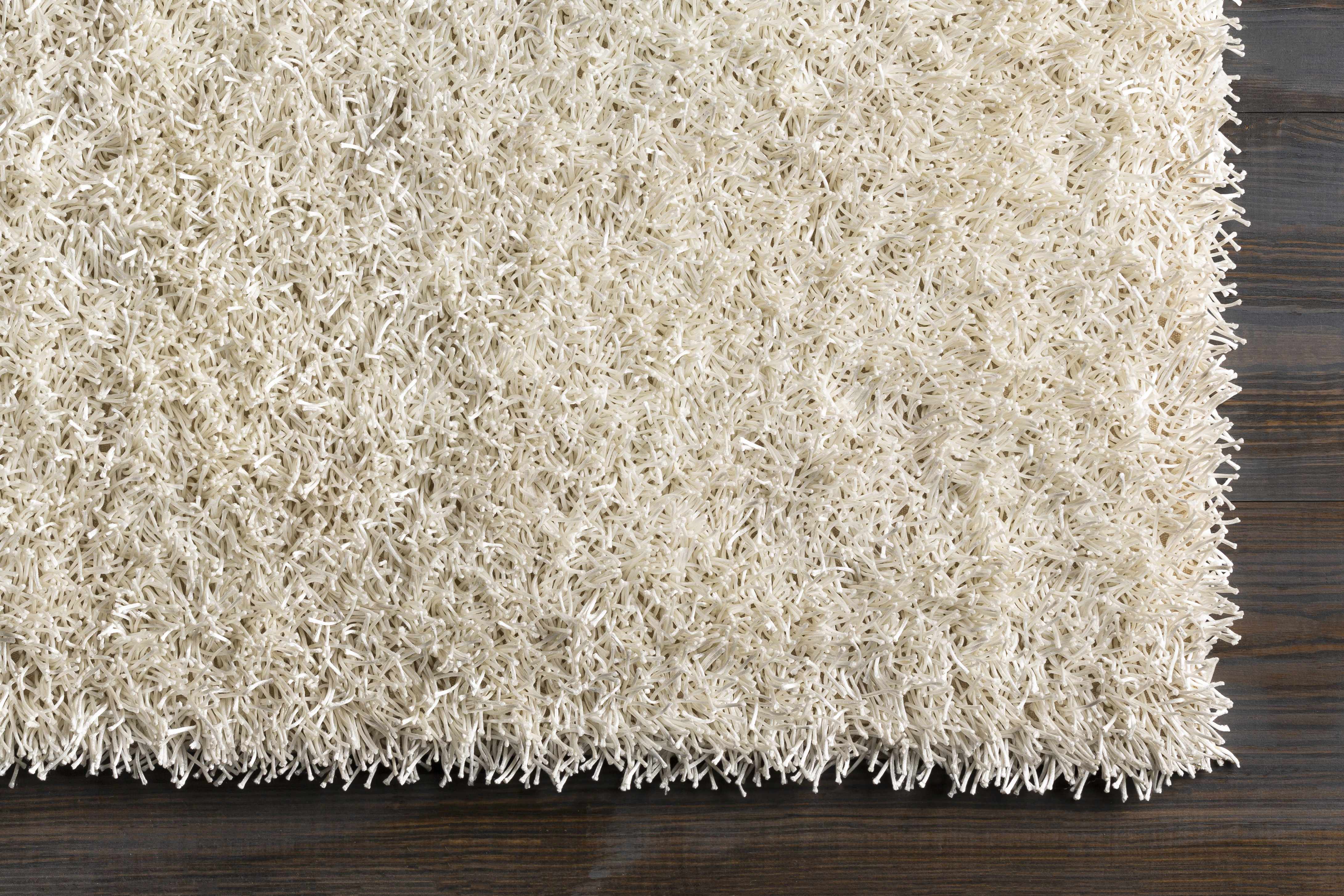 Browder 3x4 Solid Cream Shag Rug - Clearance - Image 4