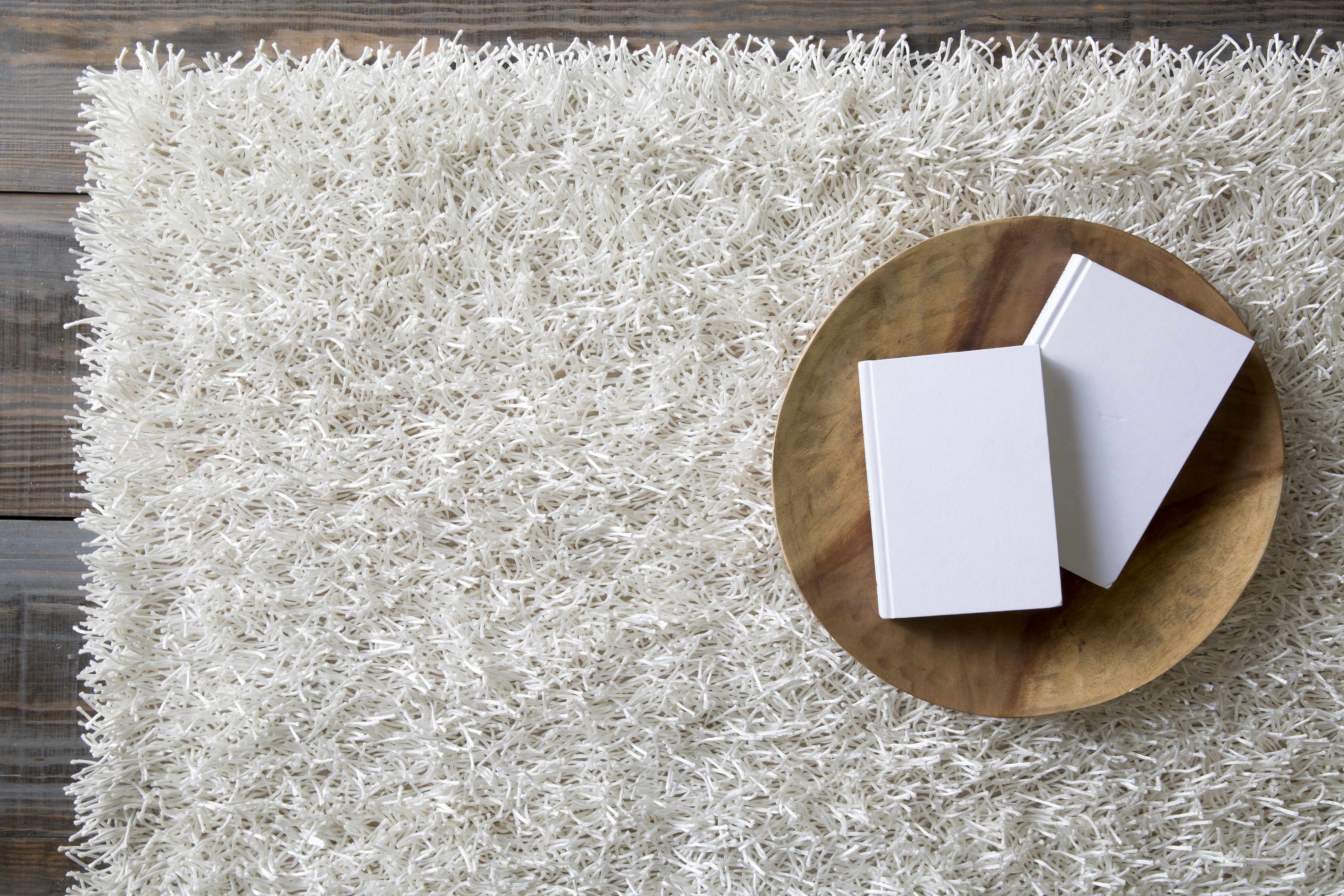 Browder Solid Beige Shag Area Rug - Clearance - Image 3