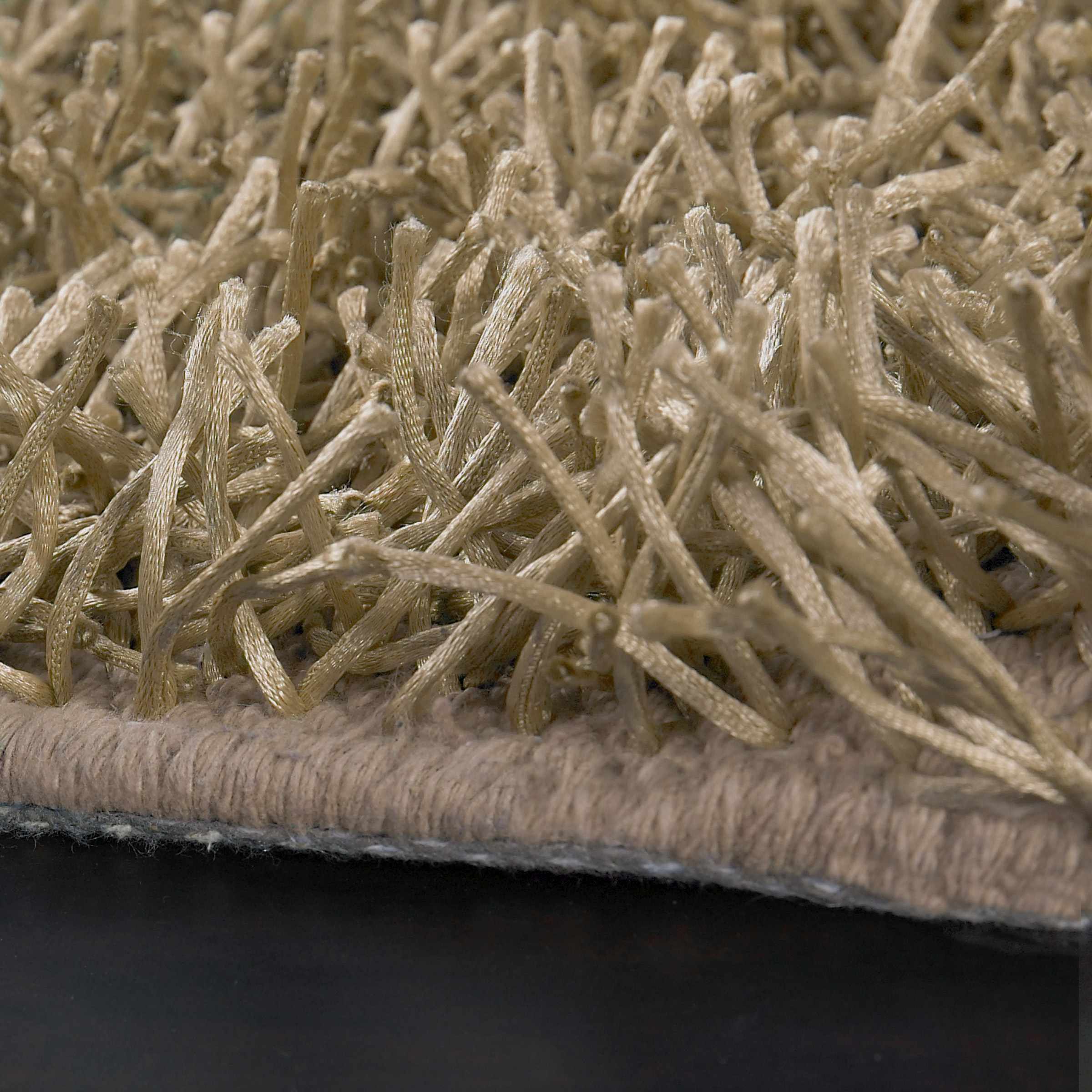 Browder Solid Beige Shag Area Rug - Clearance - Image 4
