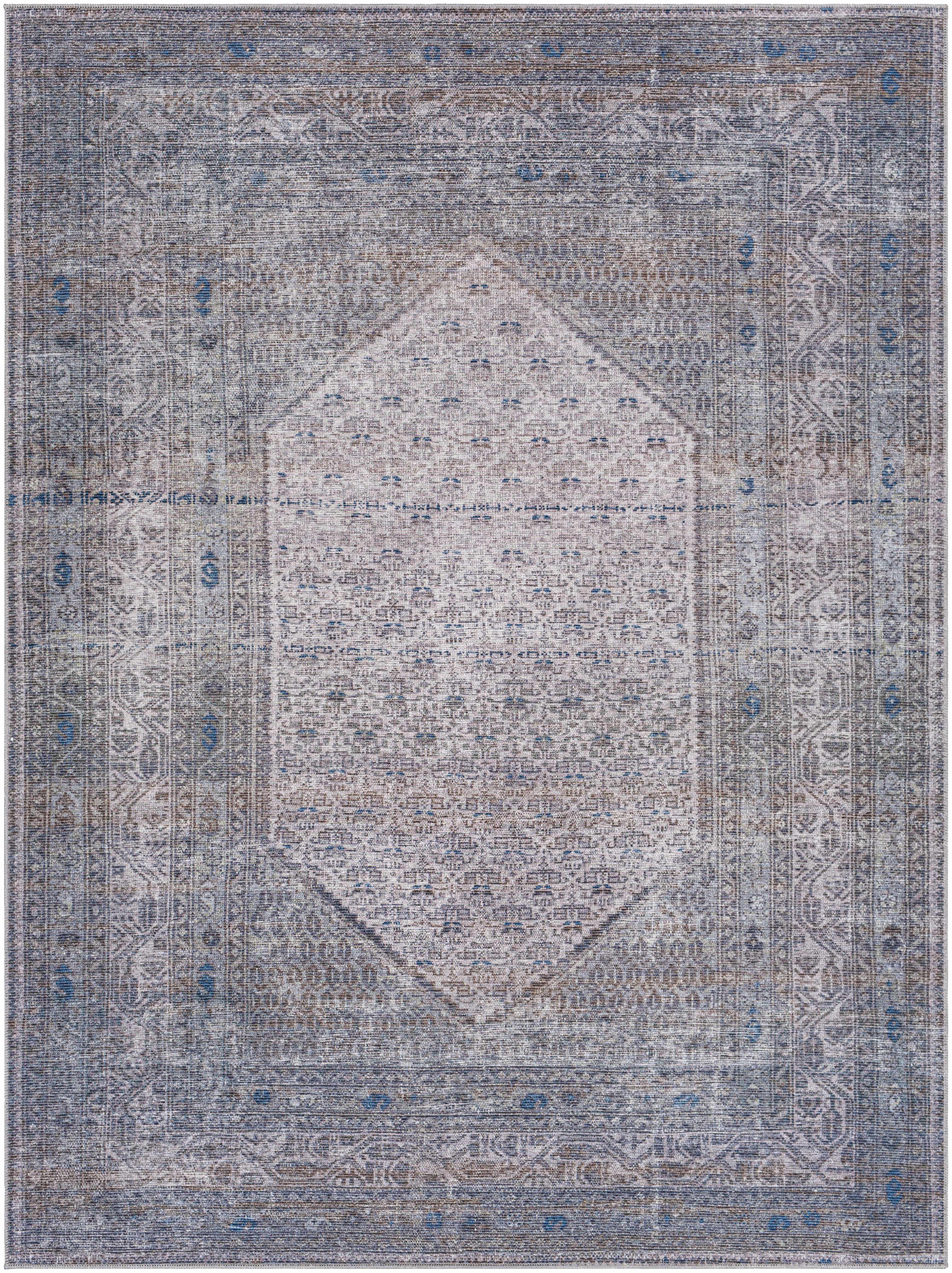 Brown Ballinasloe Vintage Washable Area Rug - Clearance
