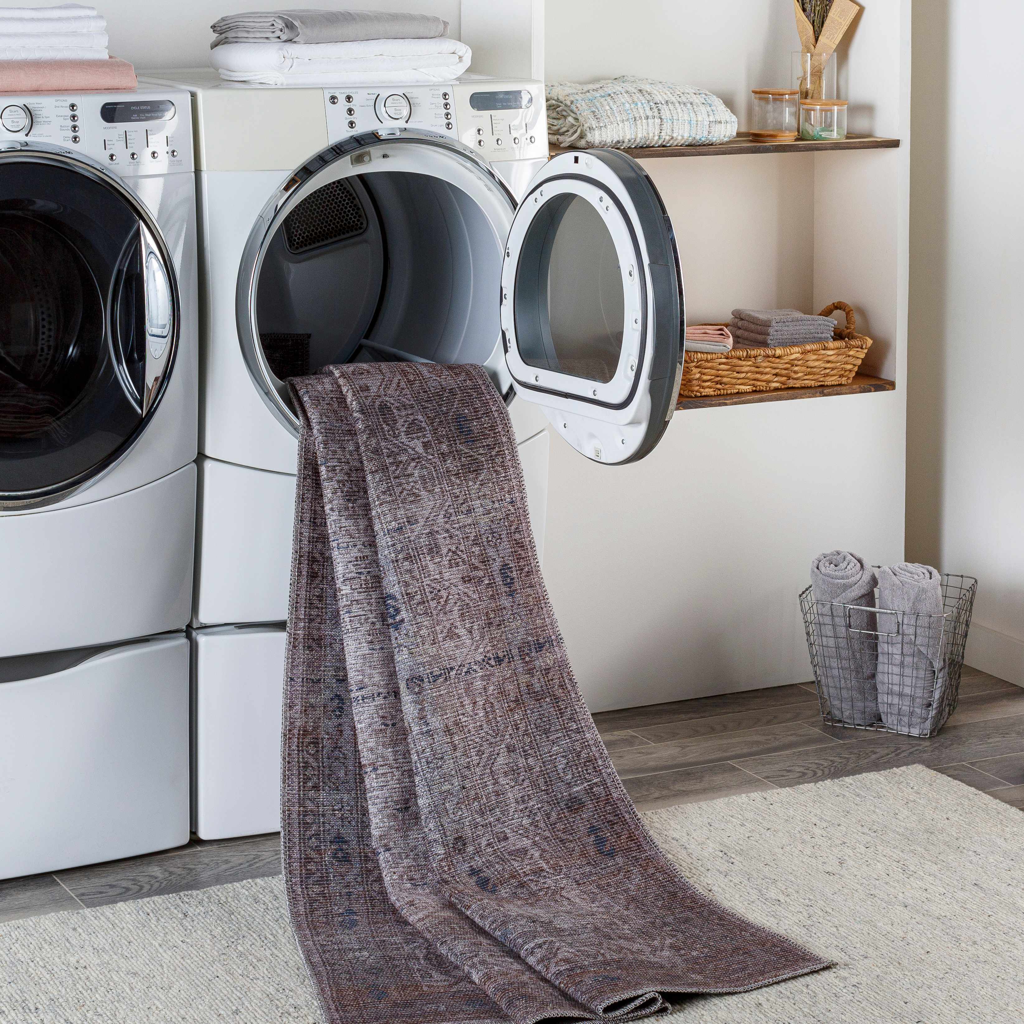 Brown Ballinasloe Vintage Washable Area Rug - Clearance - Image 12