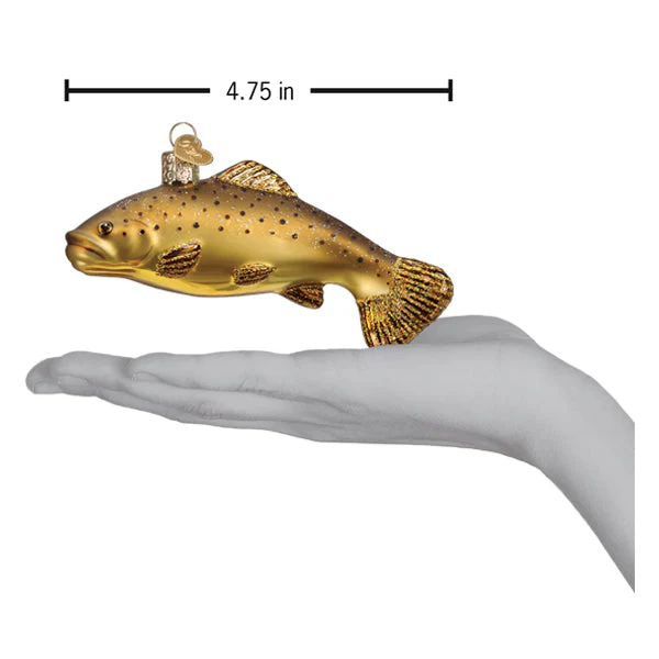 Brown Trout Ornament by Old World Christmas - Image 6