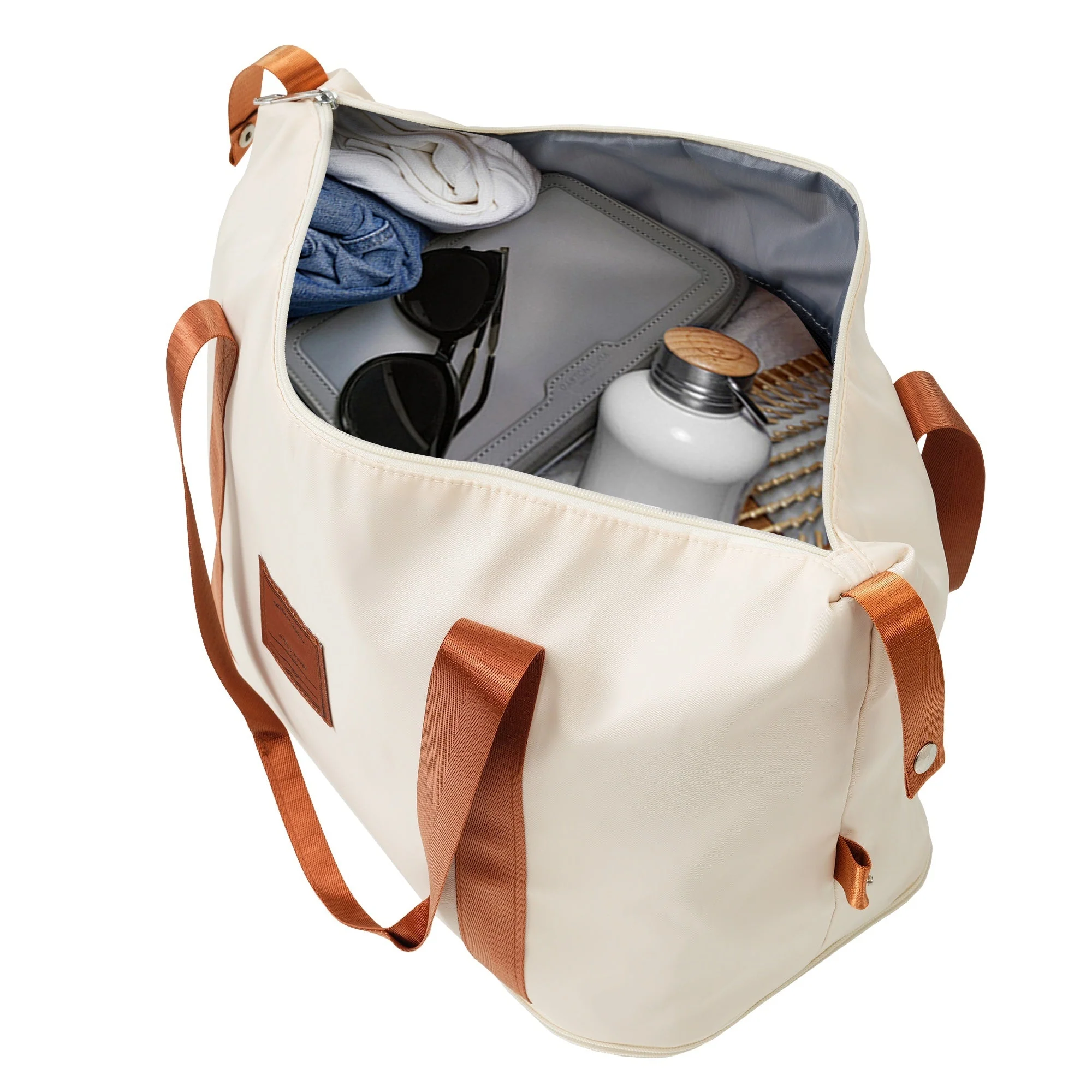 Brown & White 6-Piece Expandable Hardshell Luggage Set - Image 15