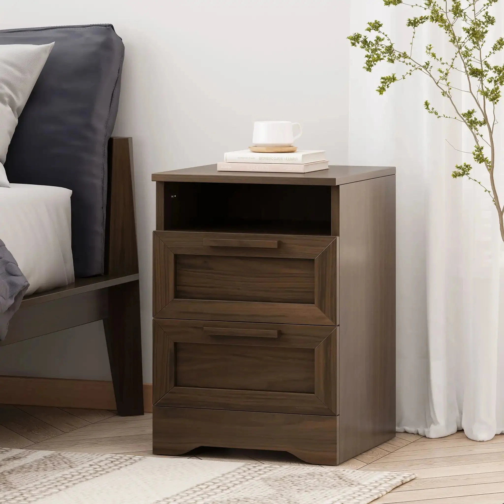 Broxon - Rustic Drawer Nightstand - Image 11