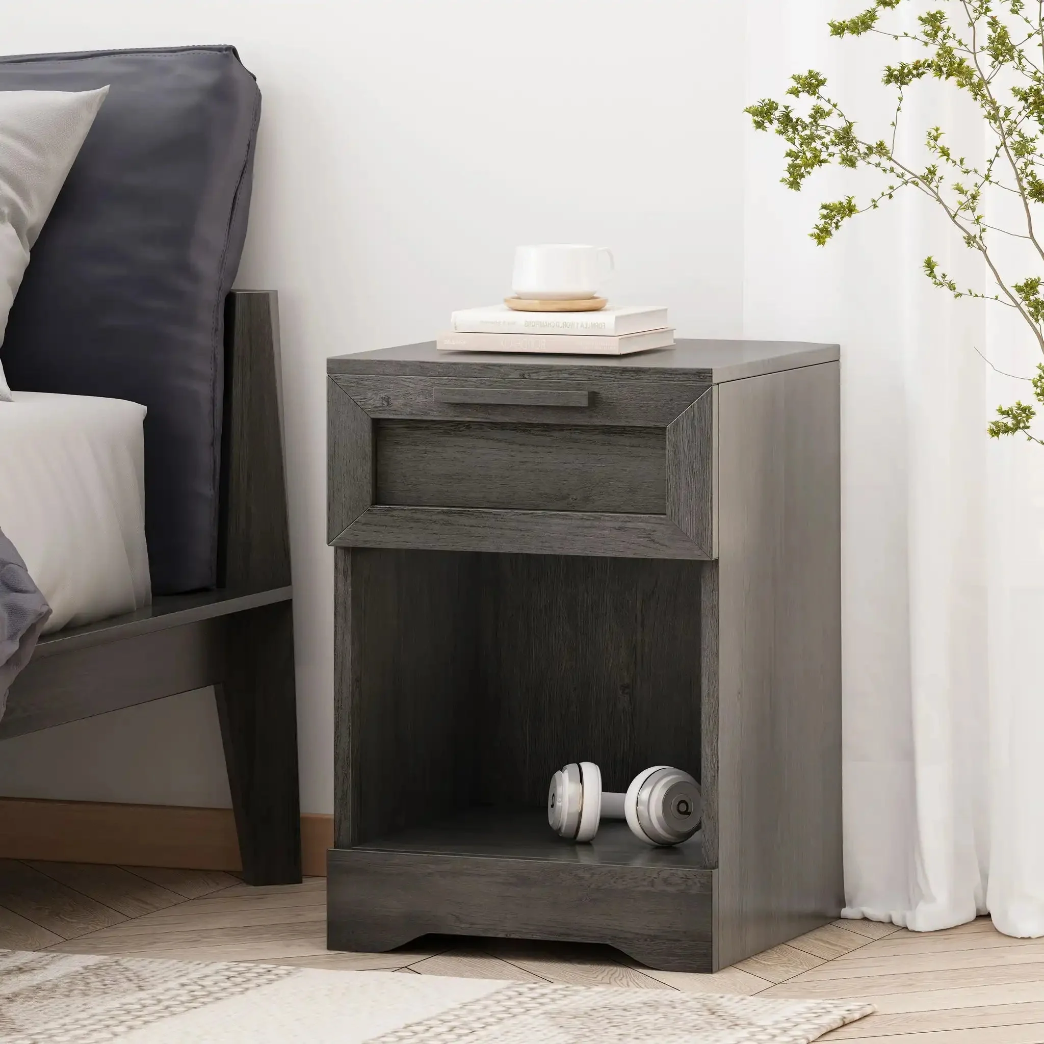 Broxon - Rustic Drawer Nightstand - Image 14