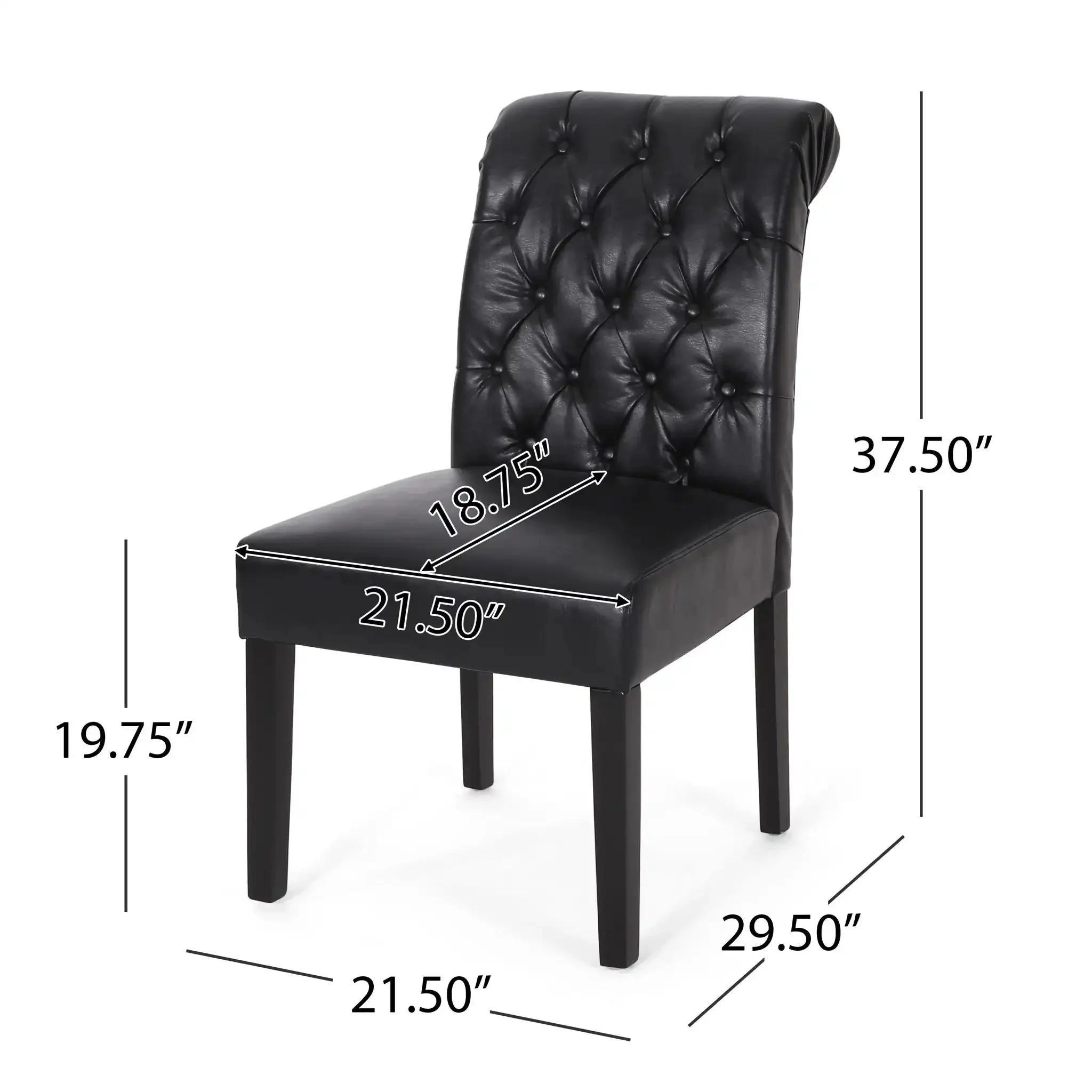 Broxton - Tuft Dining Rolltop Chairs With Button Tufted Backrest (Set of 2) - Image 10