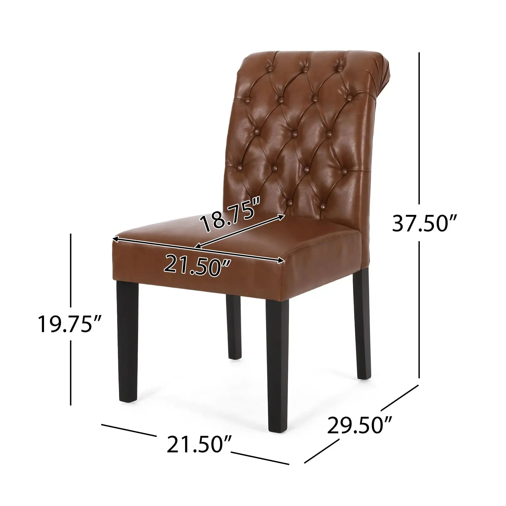 Broxton - Tuft Dining Rolltop Chairs With Button Tufted Backrest (Set of 2) - Image 12