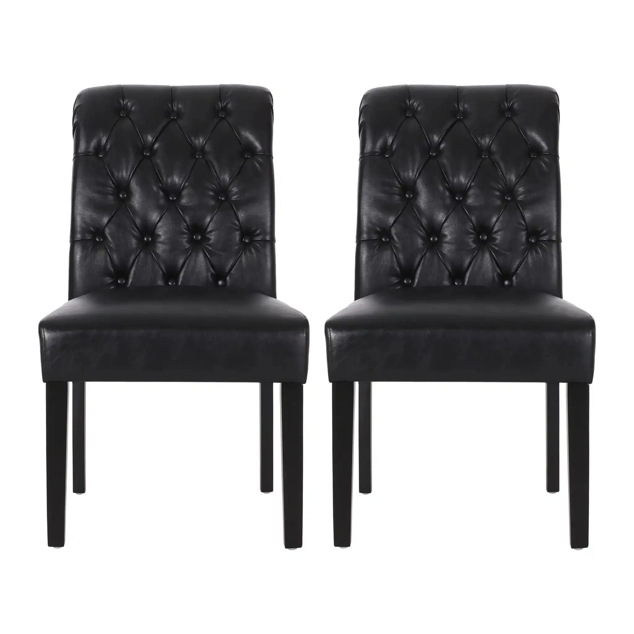 Broxton - Tuft Dining Rolltop Chairs With Button Tufted Backrest (Set of 2) - Image 3