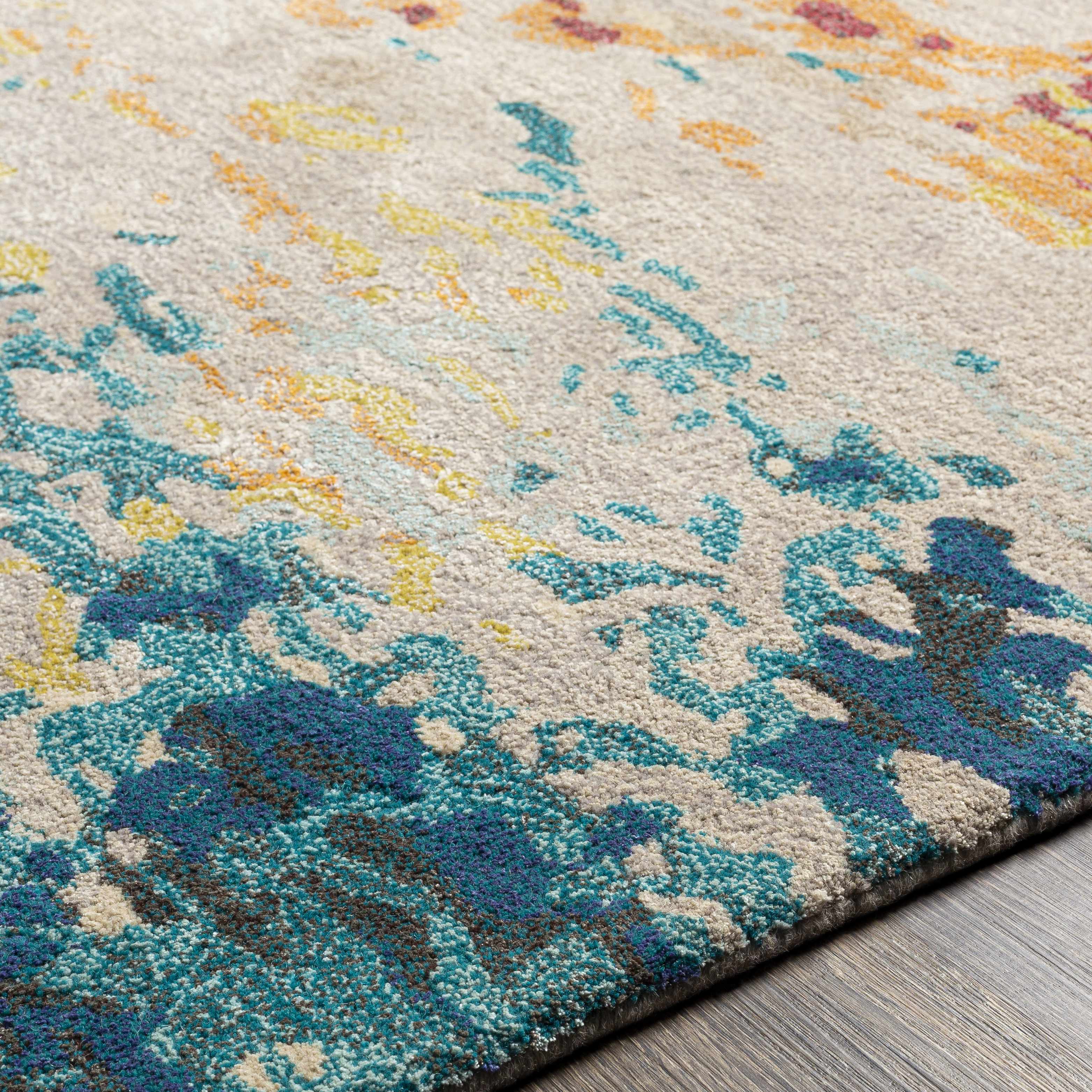 Bualan Stone Pattern Wool Blend Rug - Clearance - Image 4