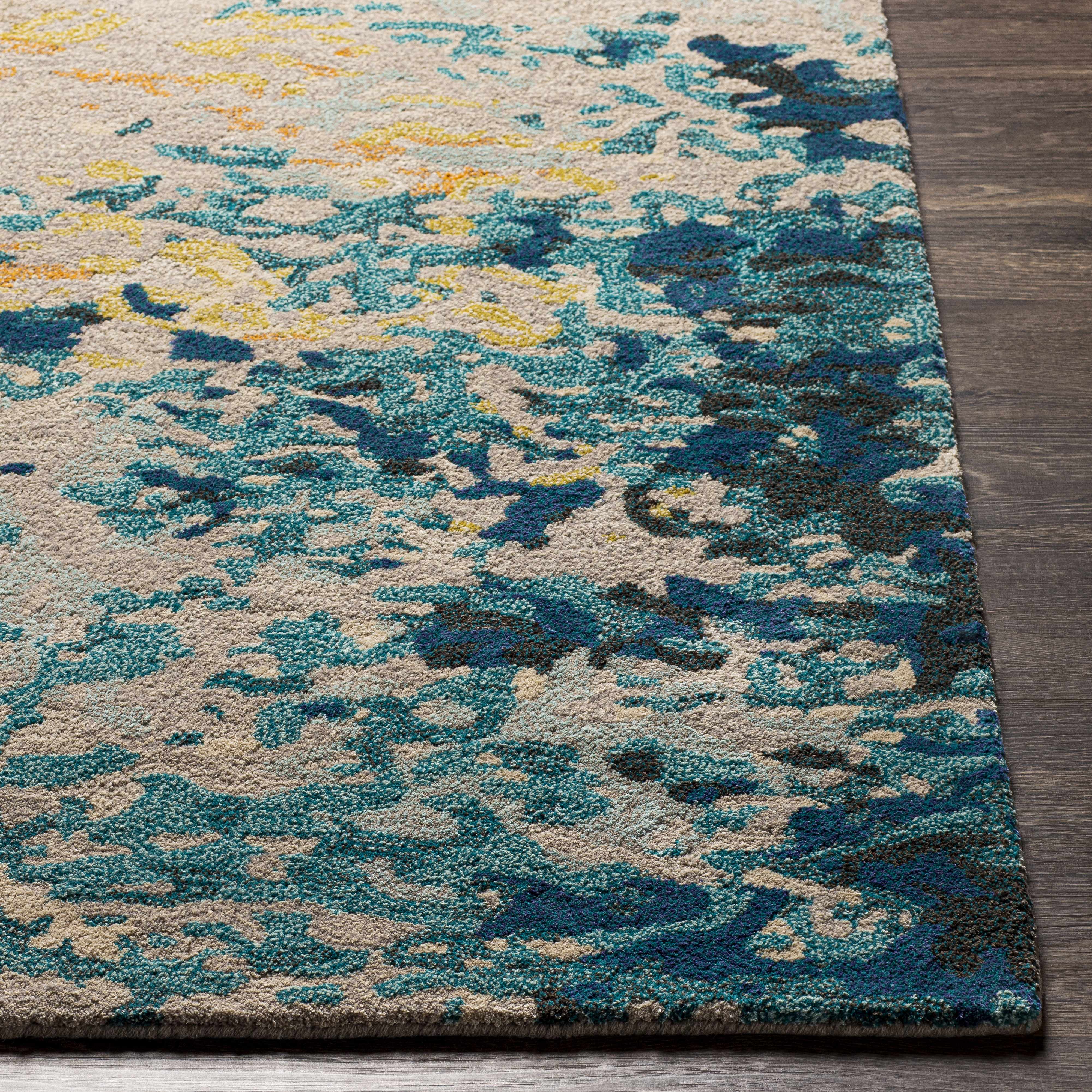 Bualan Stone Pattern Wool Blend Rug - Clearance - Image 5