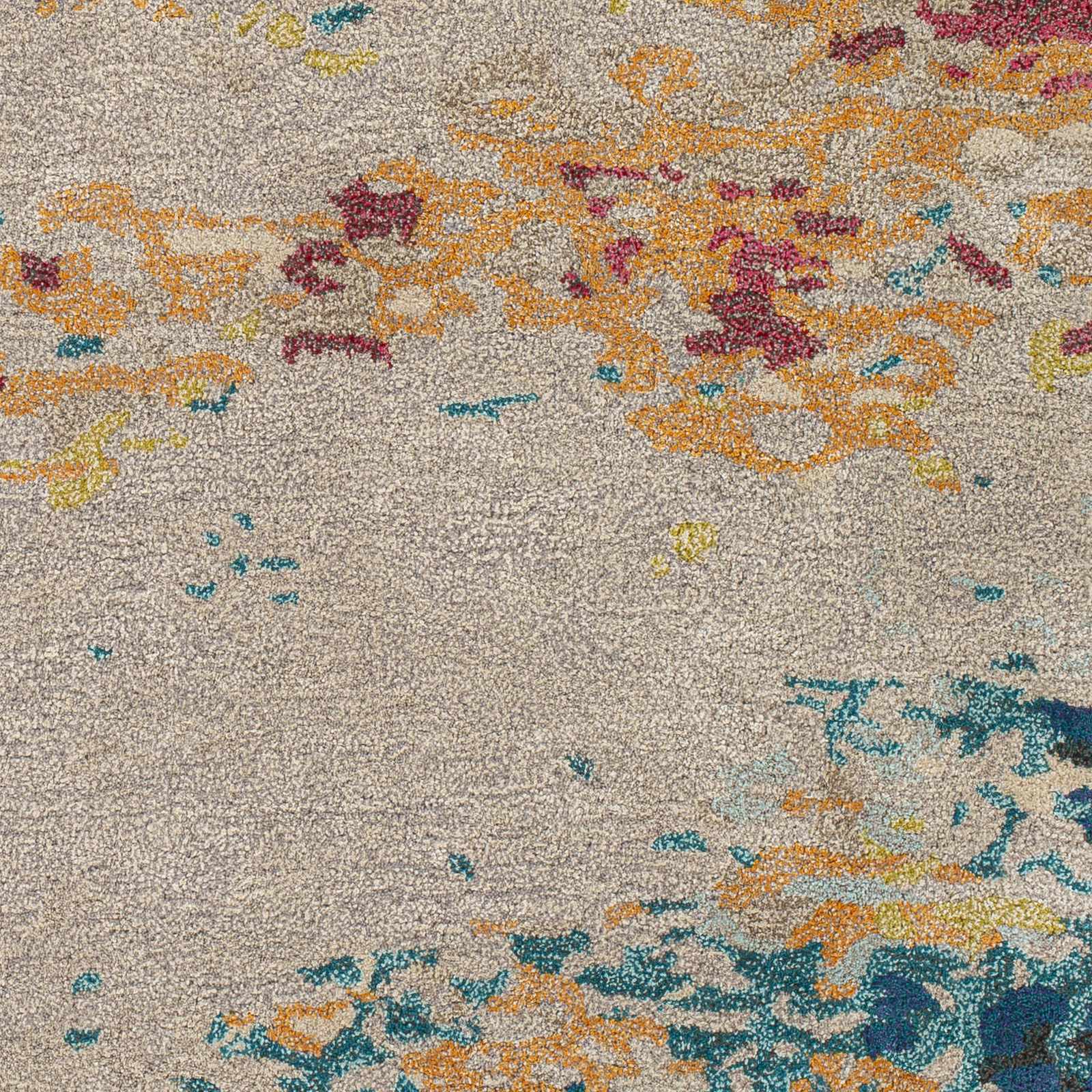 Bualan Stone Pattern Wool Blend Rug - Clearance - Image 6