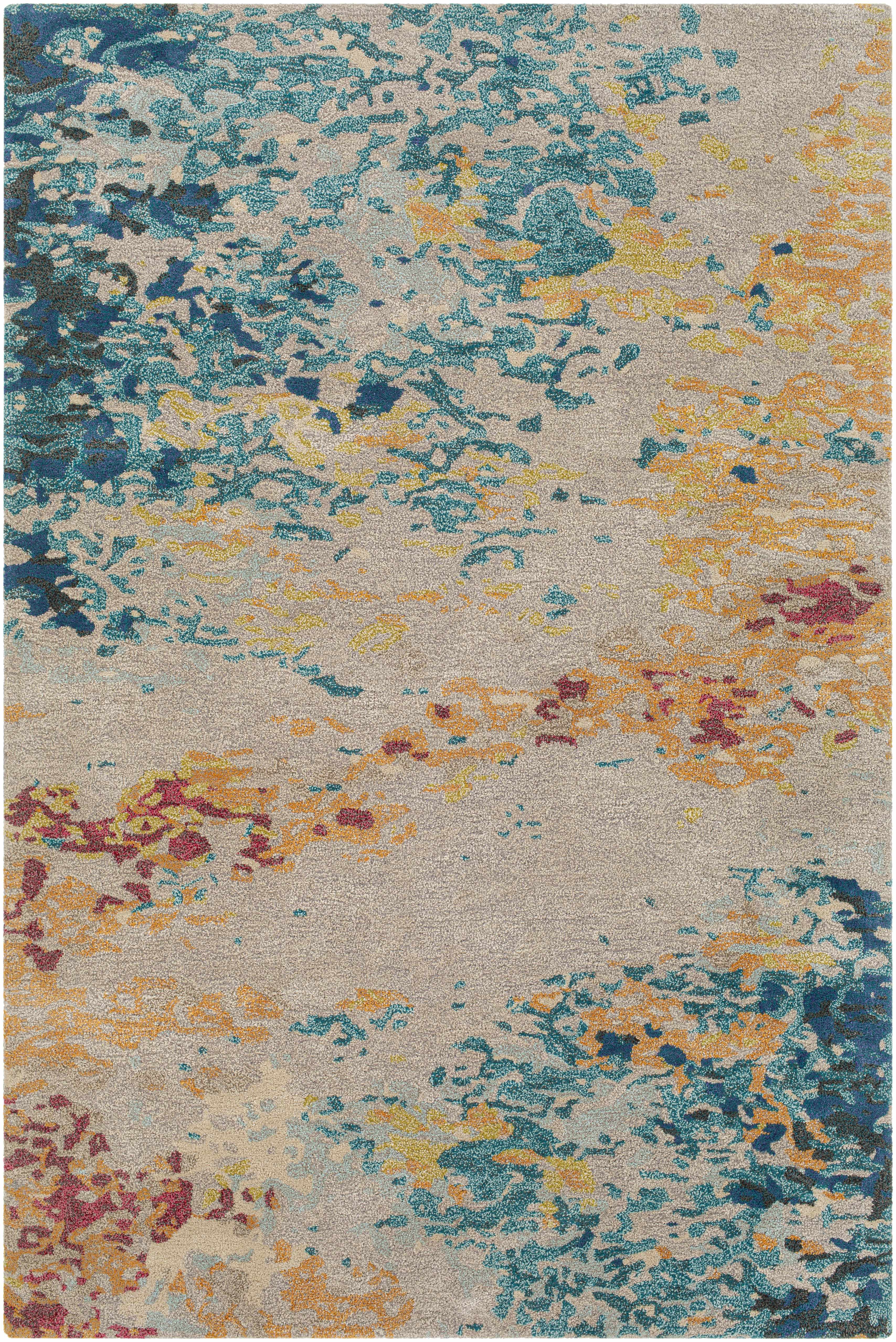 Bualan Stone Pattern Wool Blend Rug - Clearance - Image 7