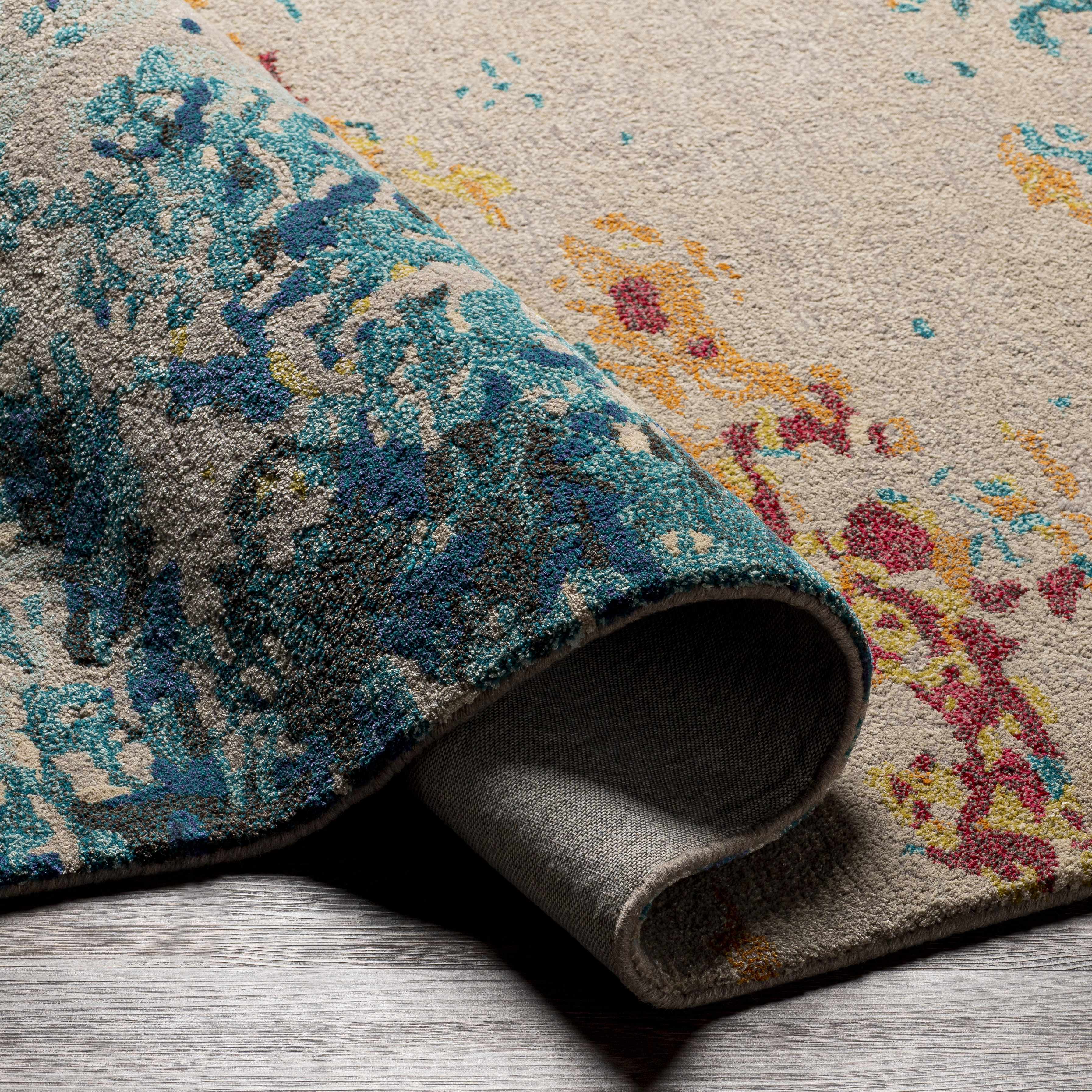 Bualan Stone Pattern Wool Blend Rug - Clearance - Image 9