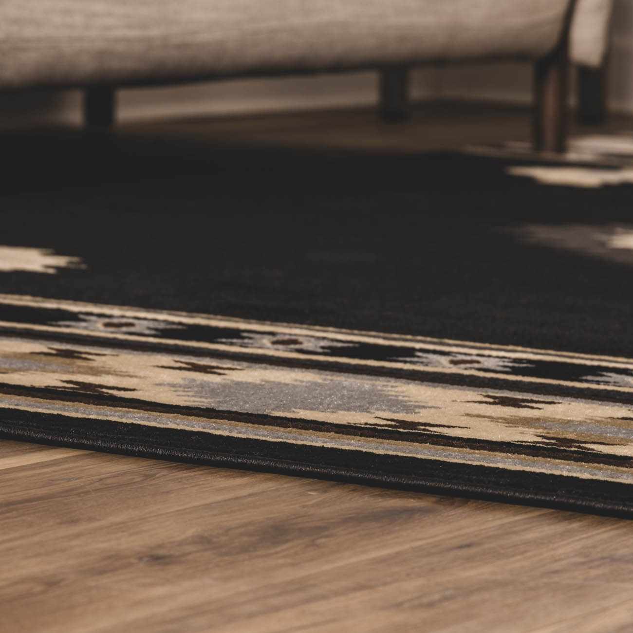 Buckhaven Black Southwestern Area Rug - Image 11