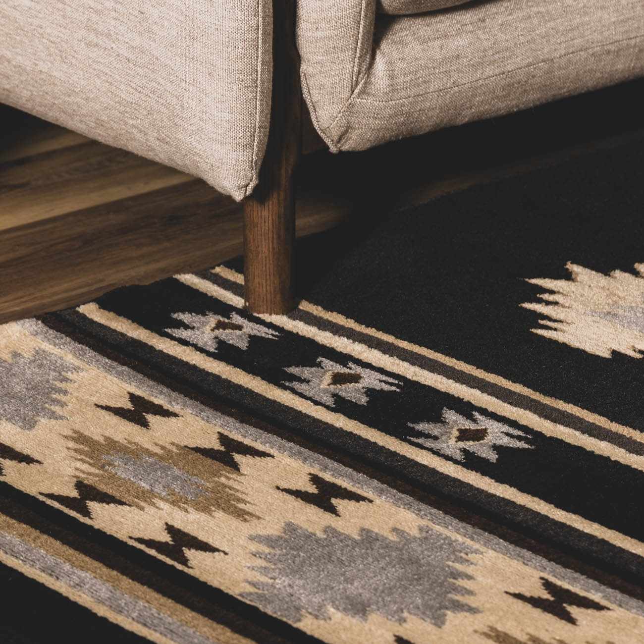 Buckhaven Black Southwestern Area Rug - Image 4