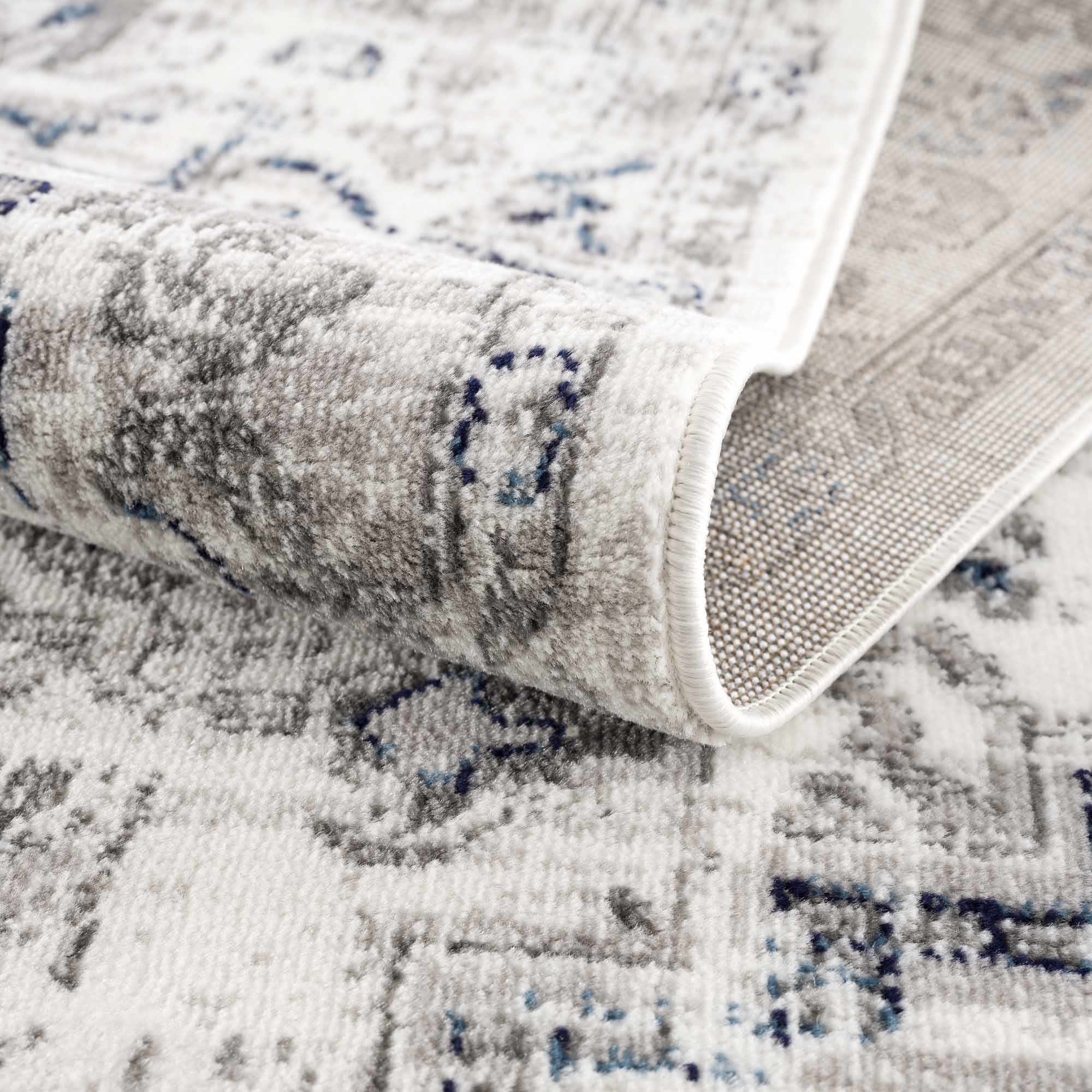 Buenaventura Cream & Navy Area Rug - Clearance - Image 17