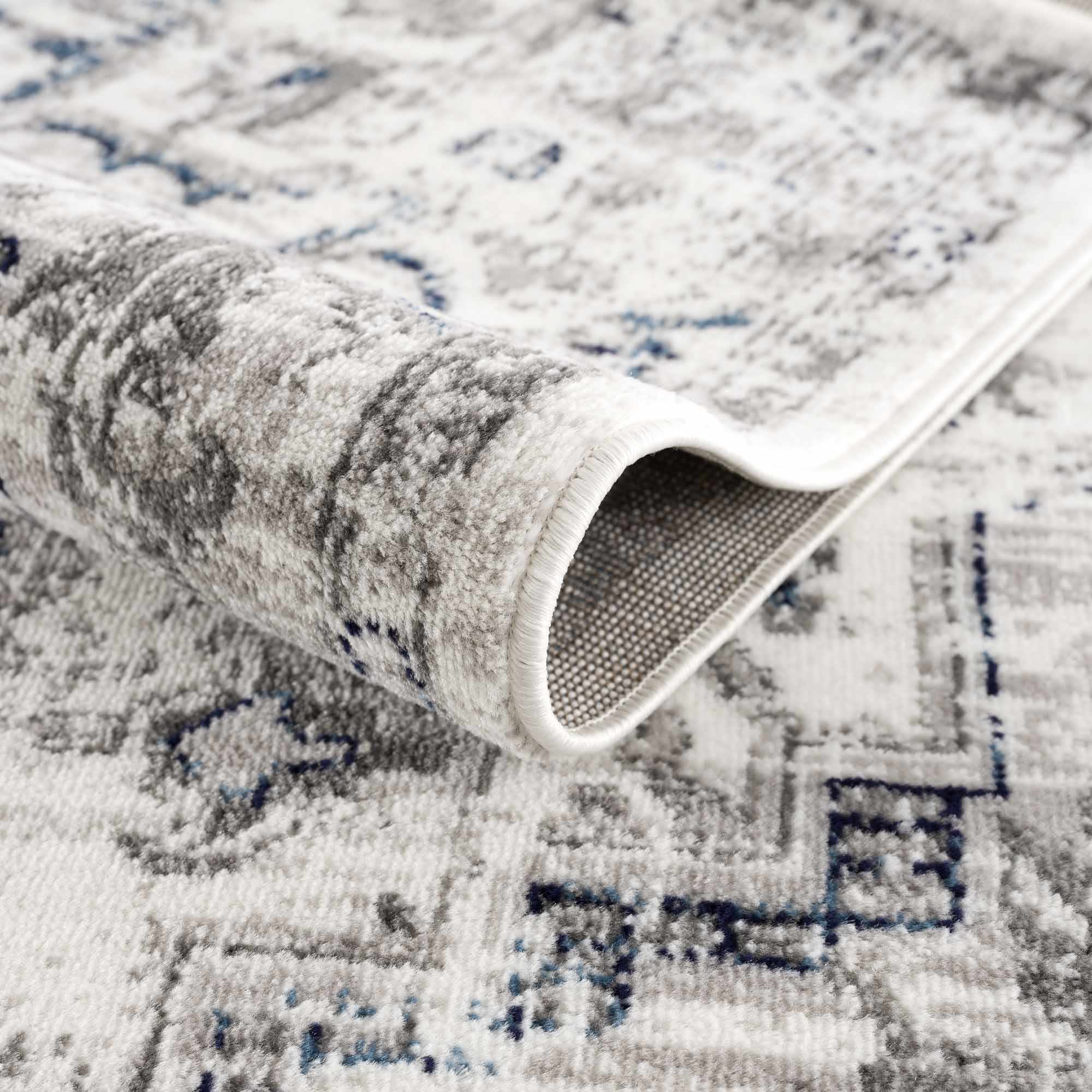Buenaventura Cream & Navy Area Rug - Clearance - Image 6