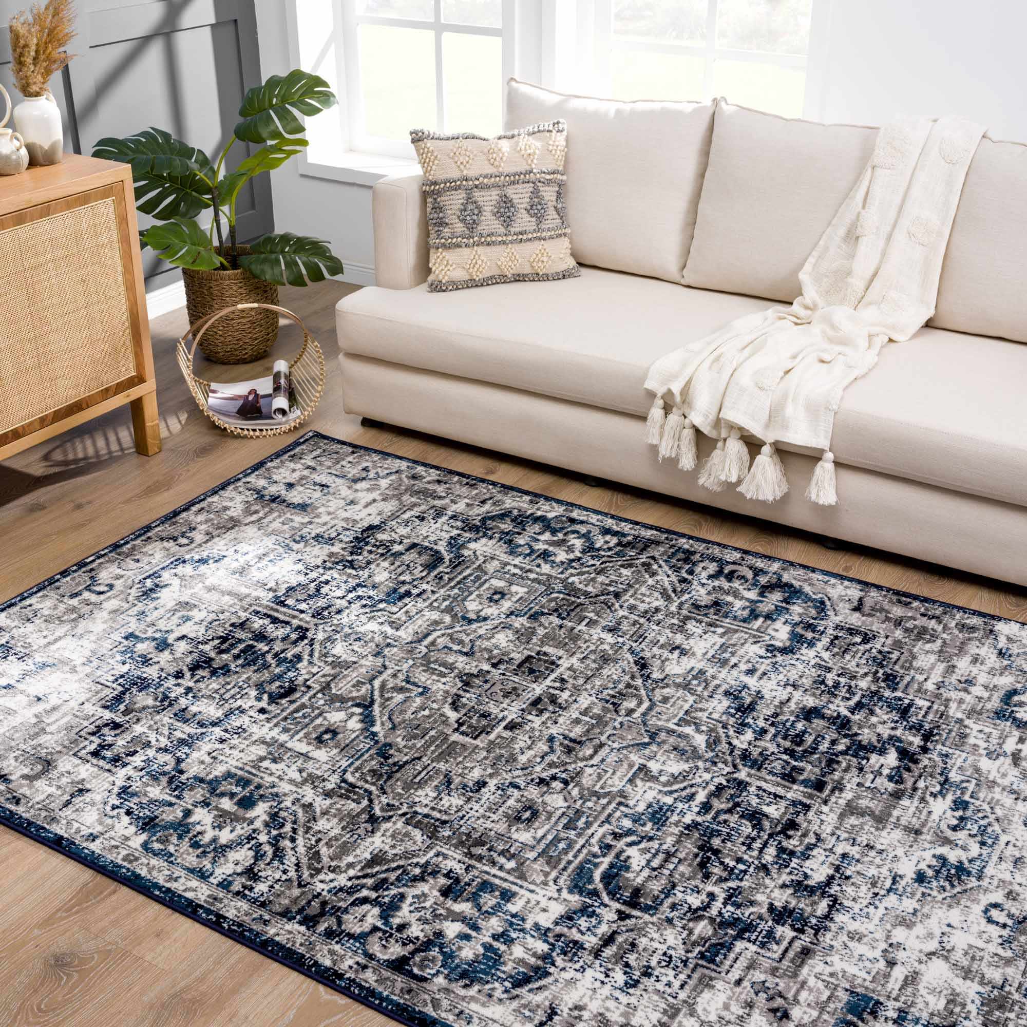 Buenaventura Navy Area Rug - Clearance - Image 2