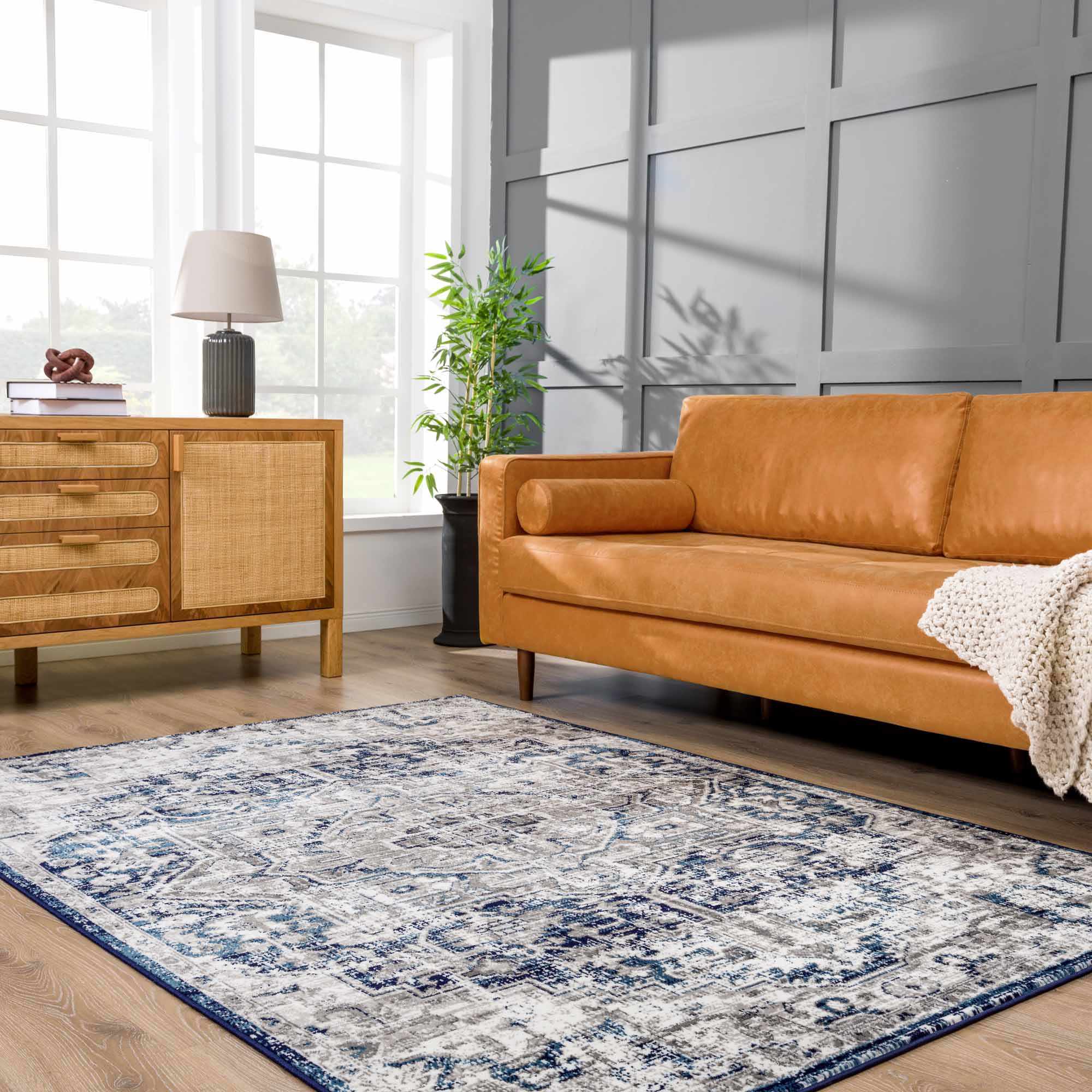 Buenaventura Navy Area Rug - Clearance - Image 4