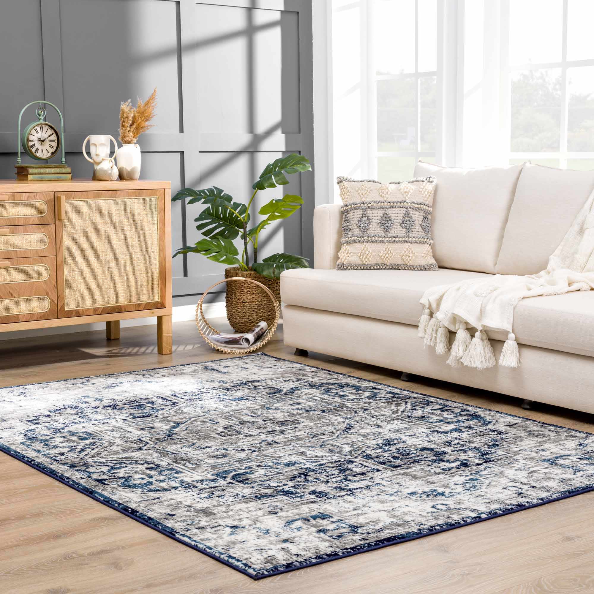Buenaventura Navy Area Rug - Clearance - Image 9